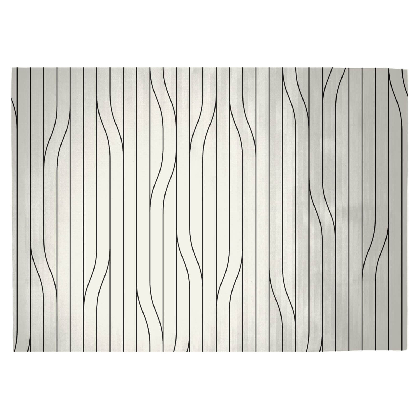 Thin Warped Lines Woven Rug - Large