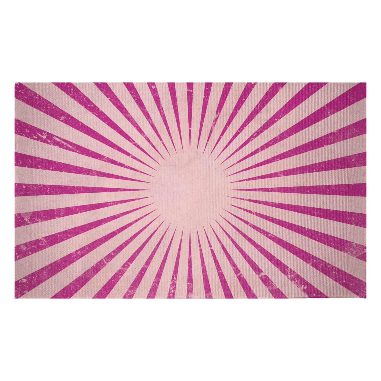 Circus Beams Pink Woven Rug - Small