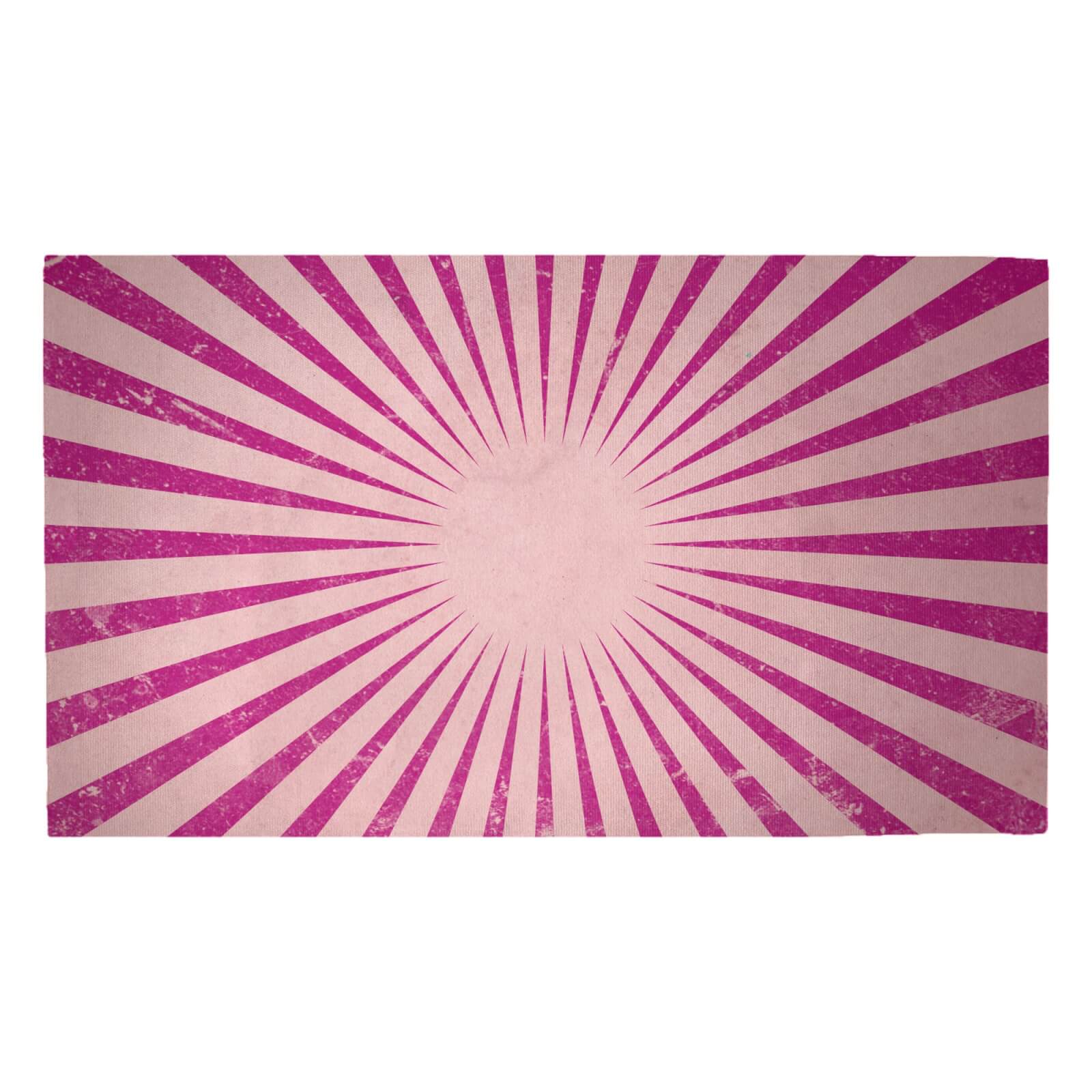 Circus Beams Pink Woven Rug - Medium