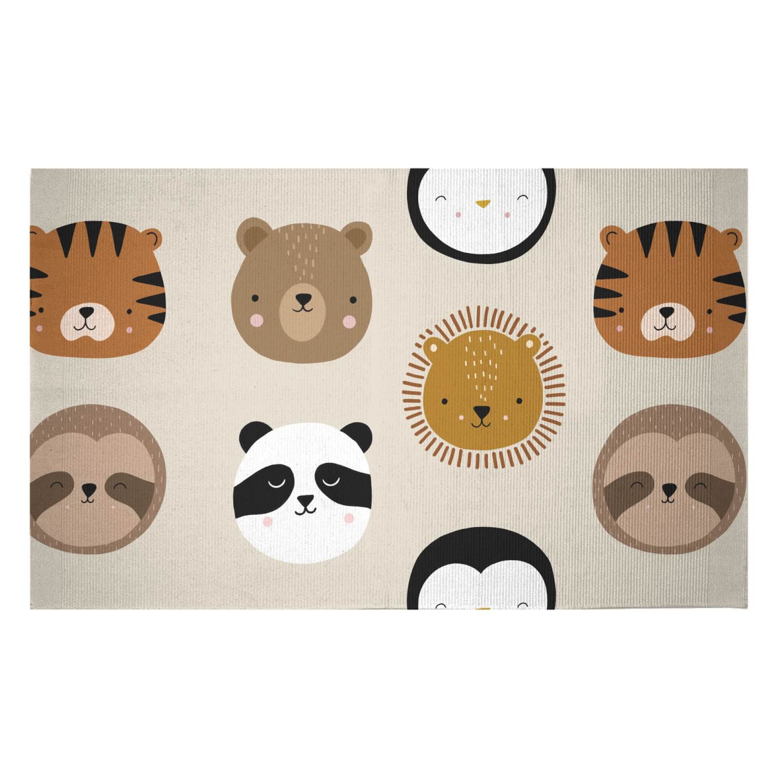 Animal Pattern Woven Rug - Small