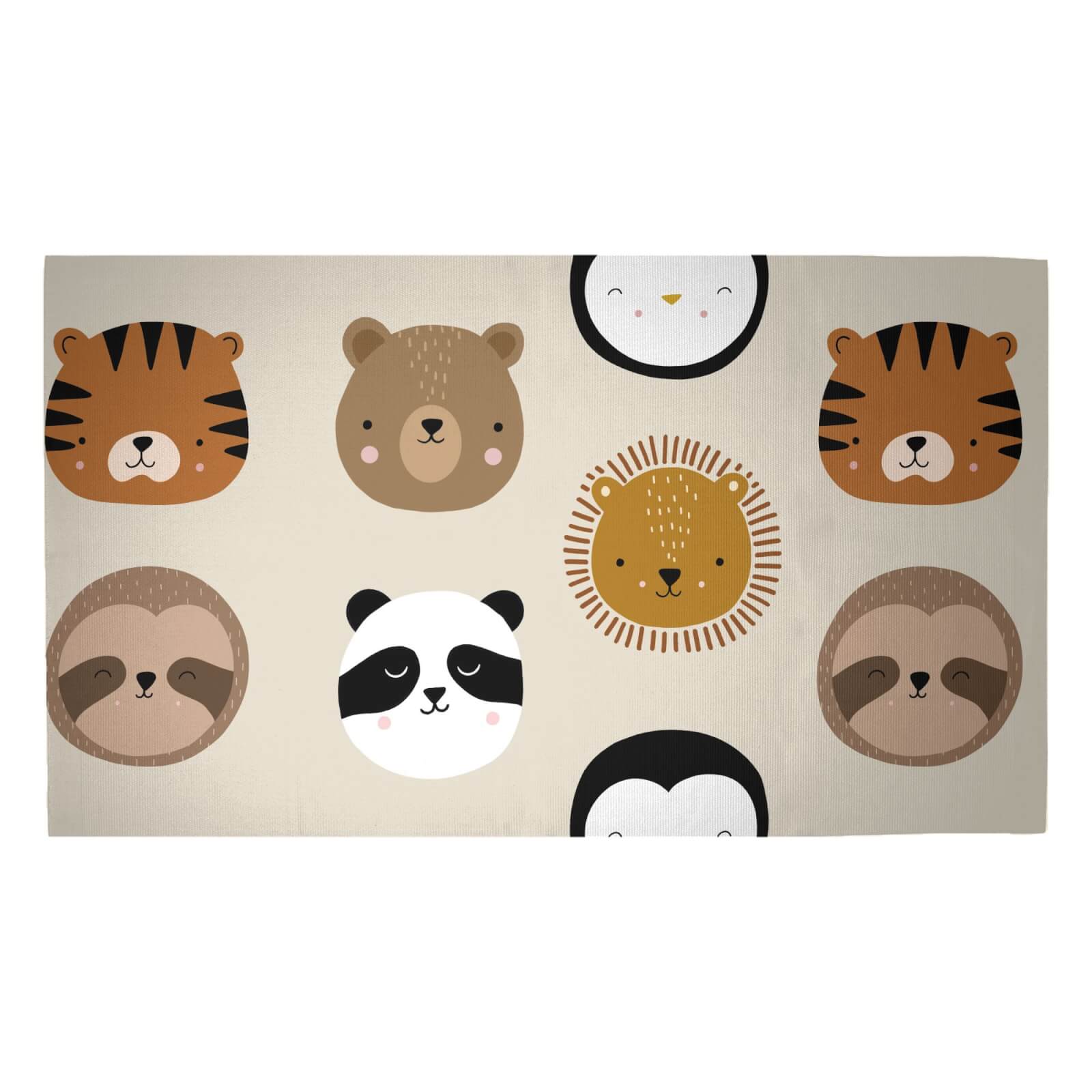 Animal Pattern Woven Rug - Medium