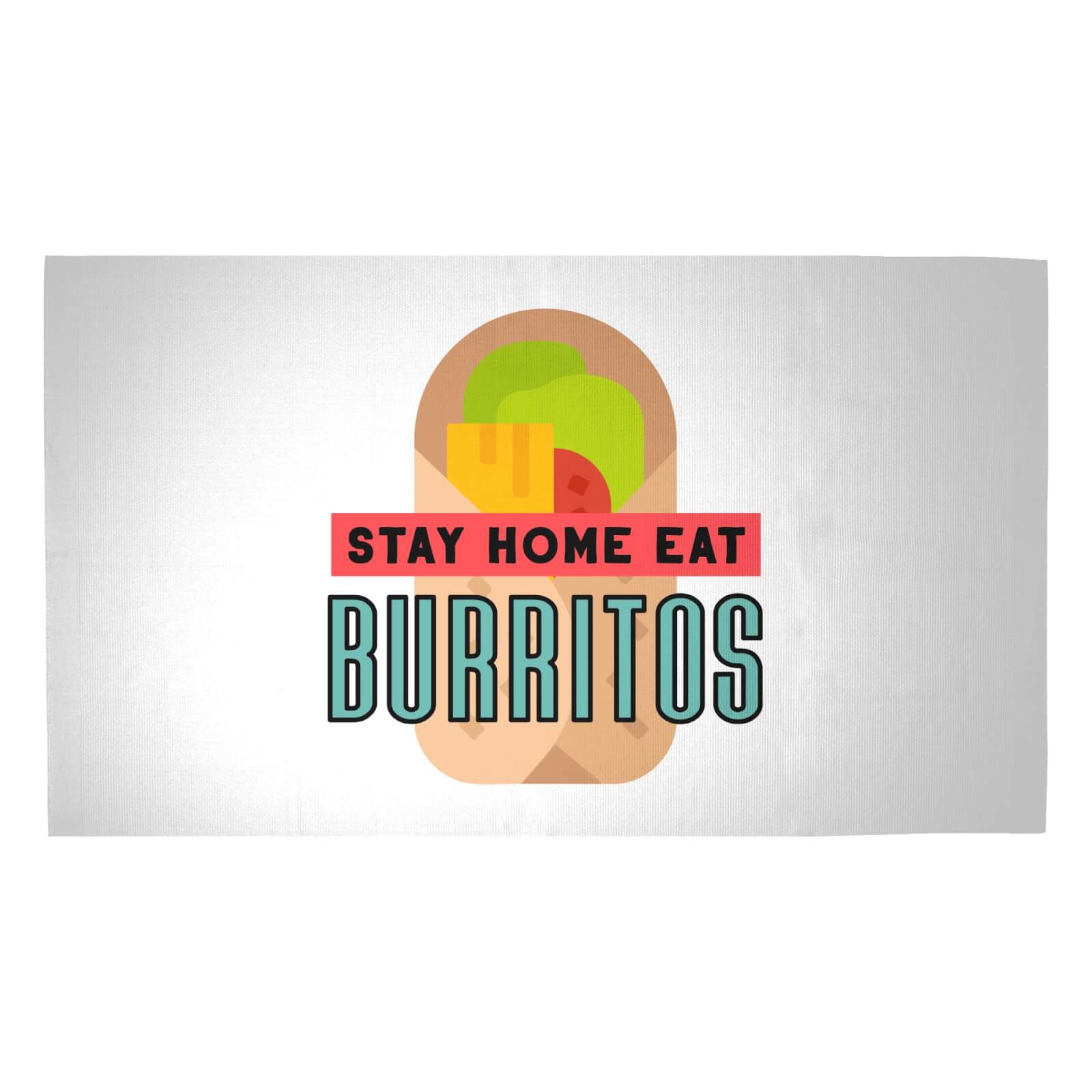 Stay Home Eat Burritos Woven Rug - Medium