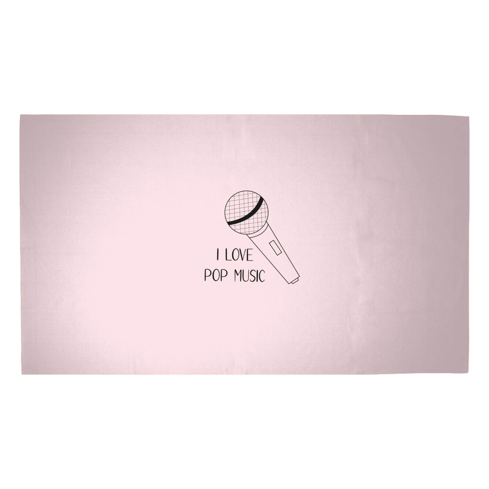 I Love Pop Music Woven Rug - Medium
