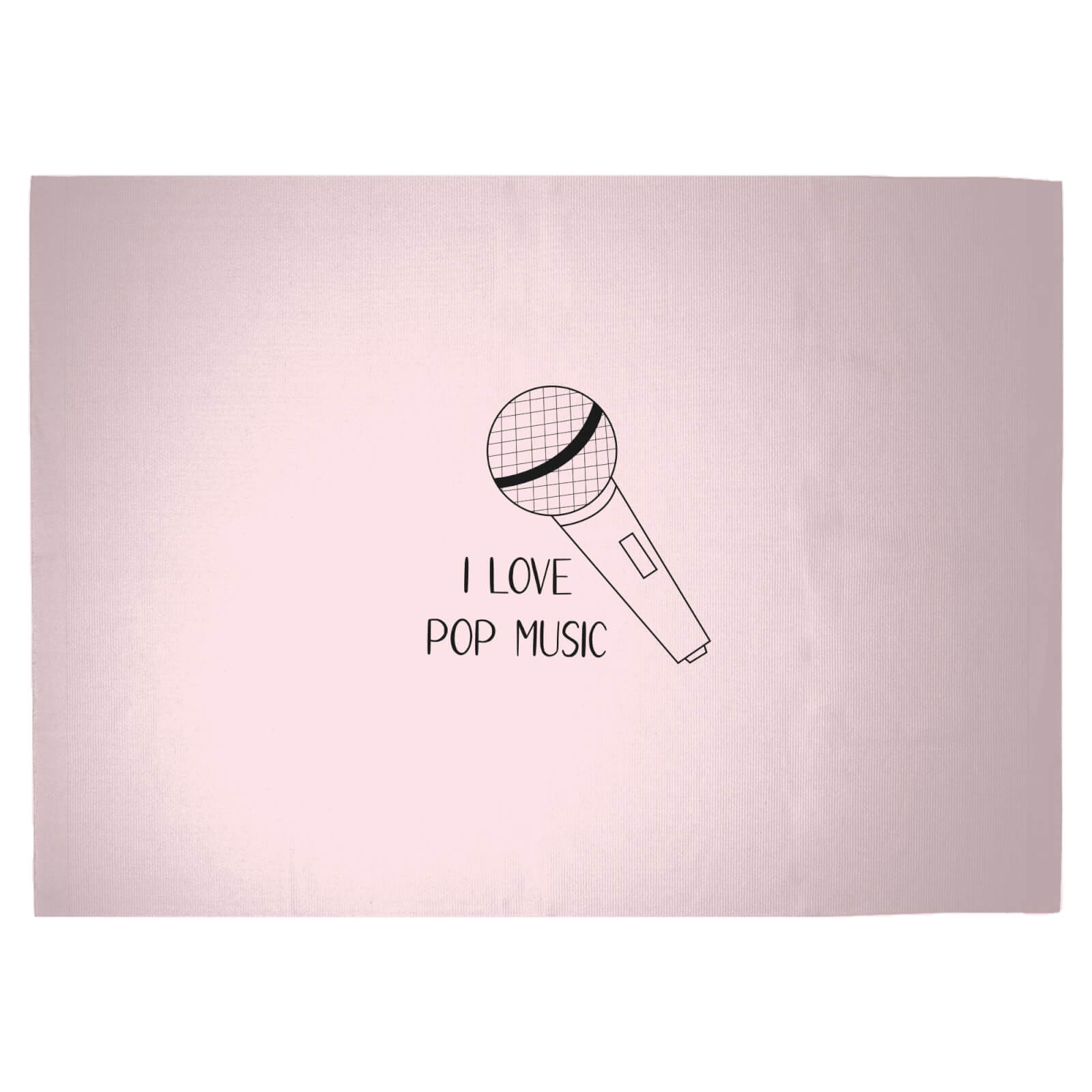 I Love Pop Music Woven Rug - Large