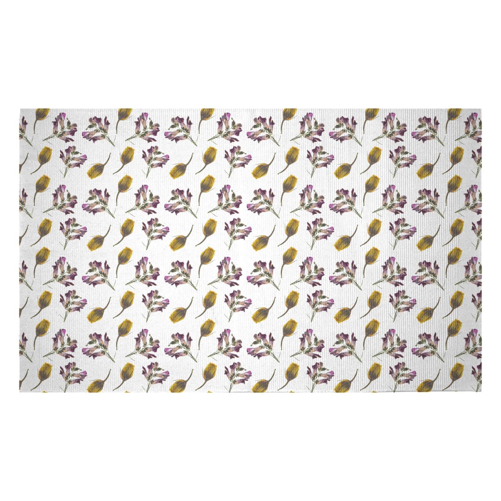 Pressed Flowers Woven Rug - Small