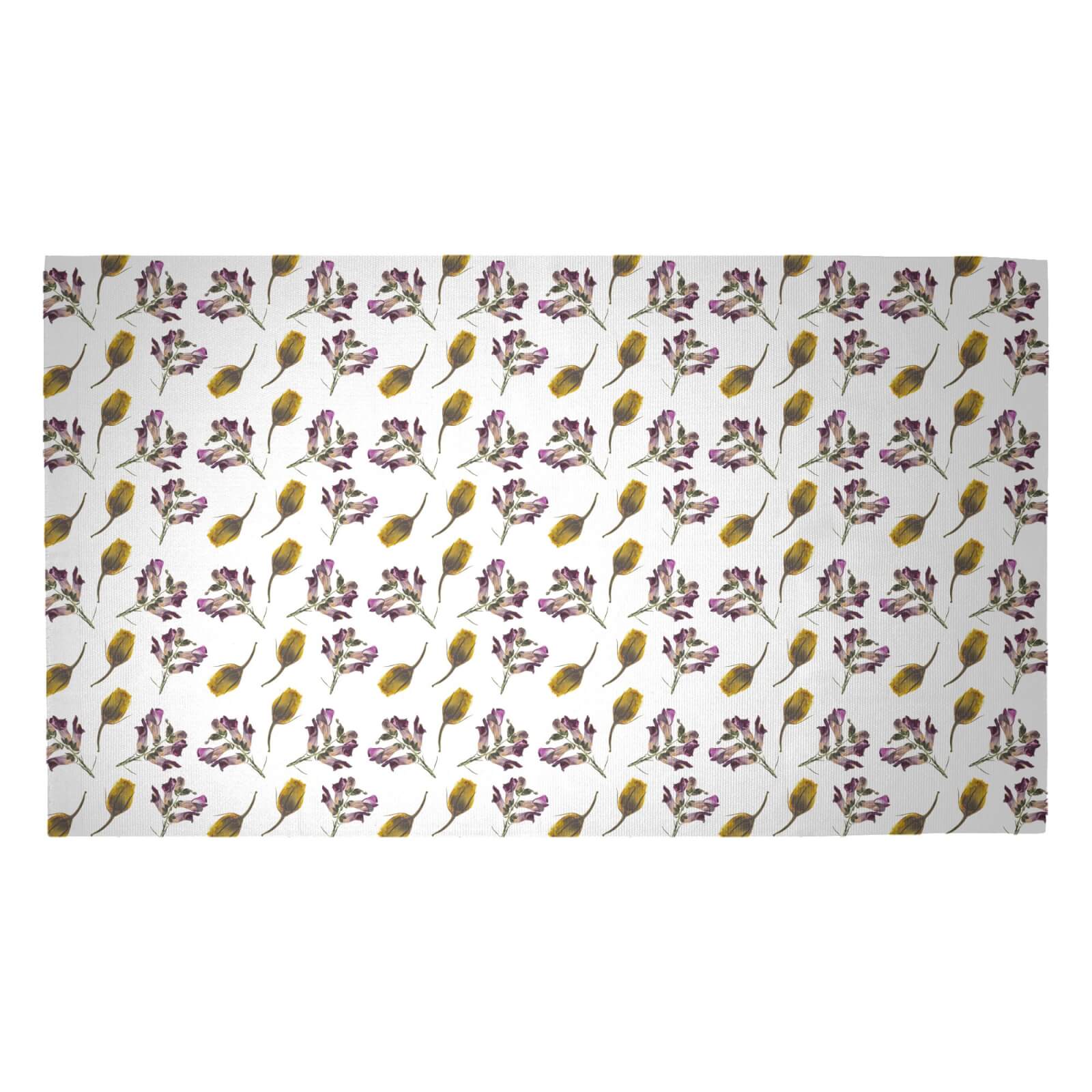 Pressed Flowers Woven Rug - Medium
