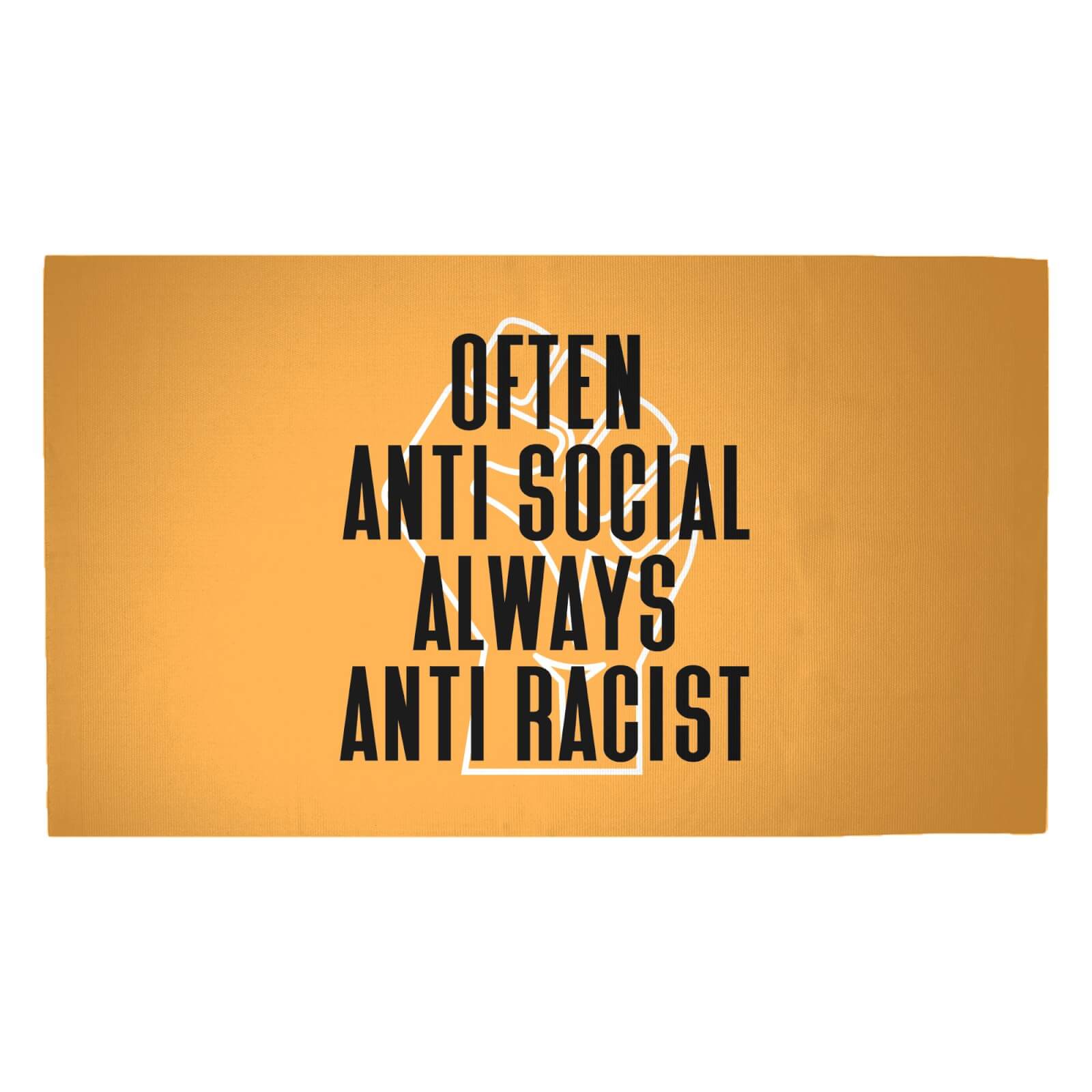 Often Anti Social Always Anti Racist Woven Rug - Medium