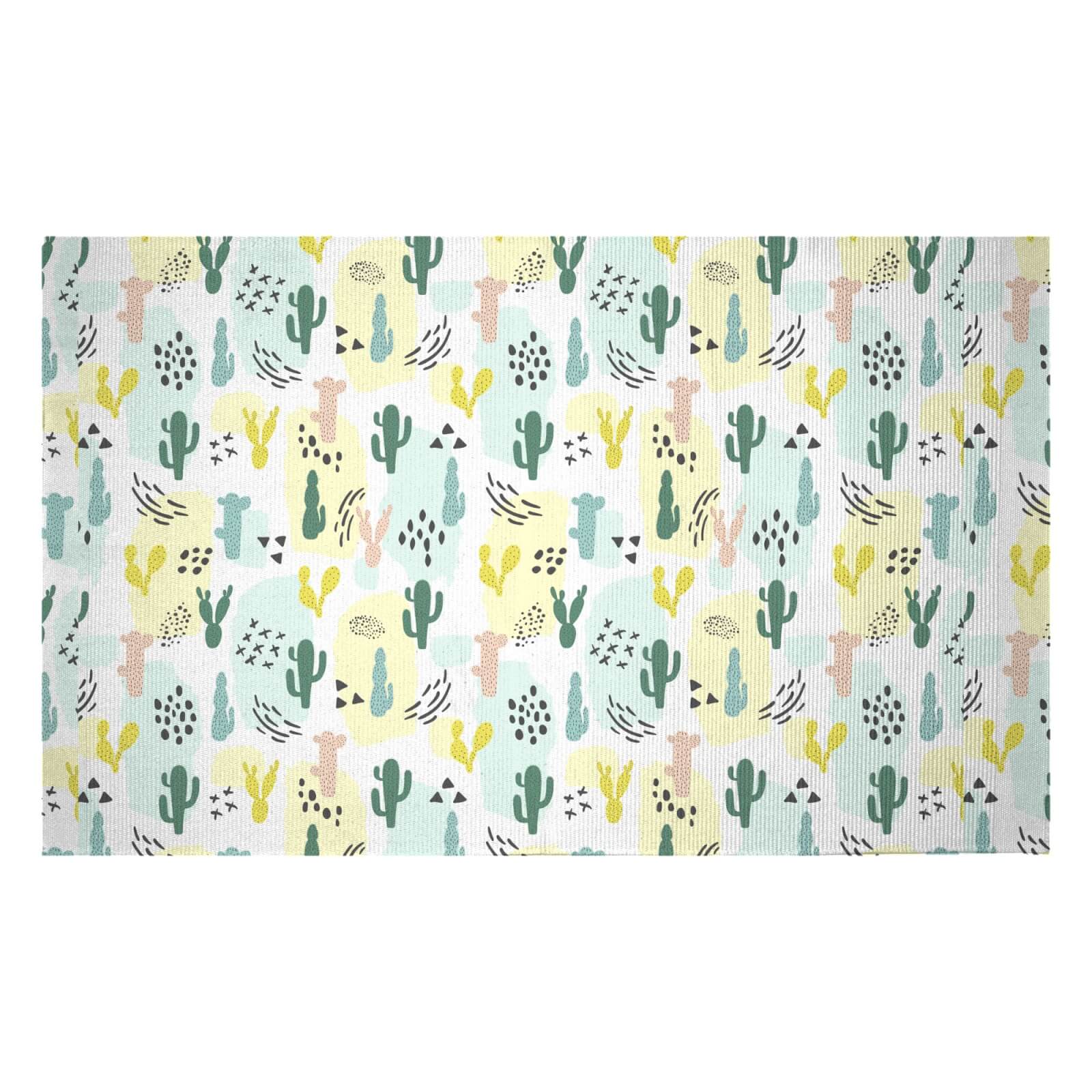 Playful Cacti Woven Rug - Small