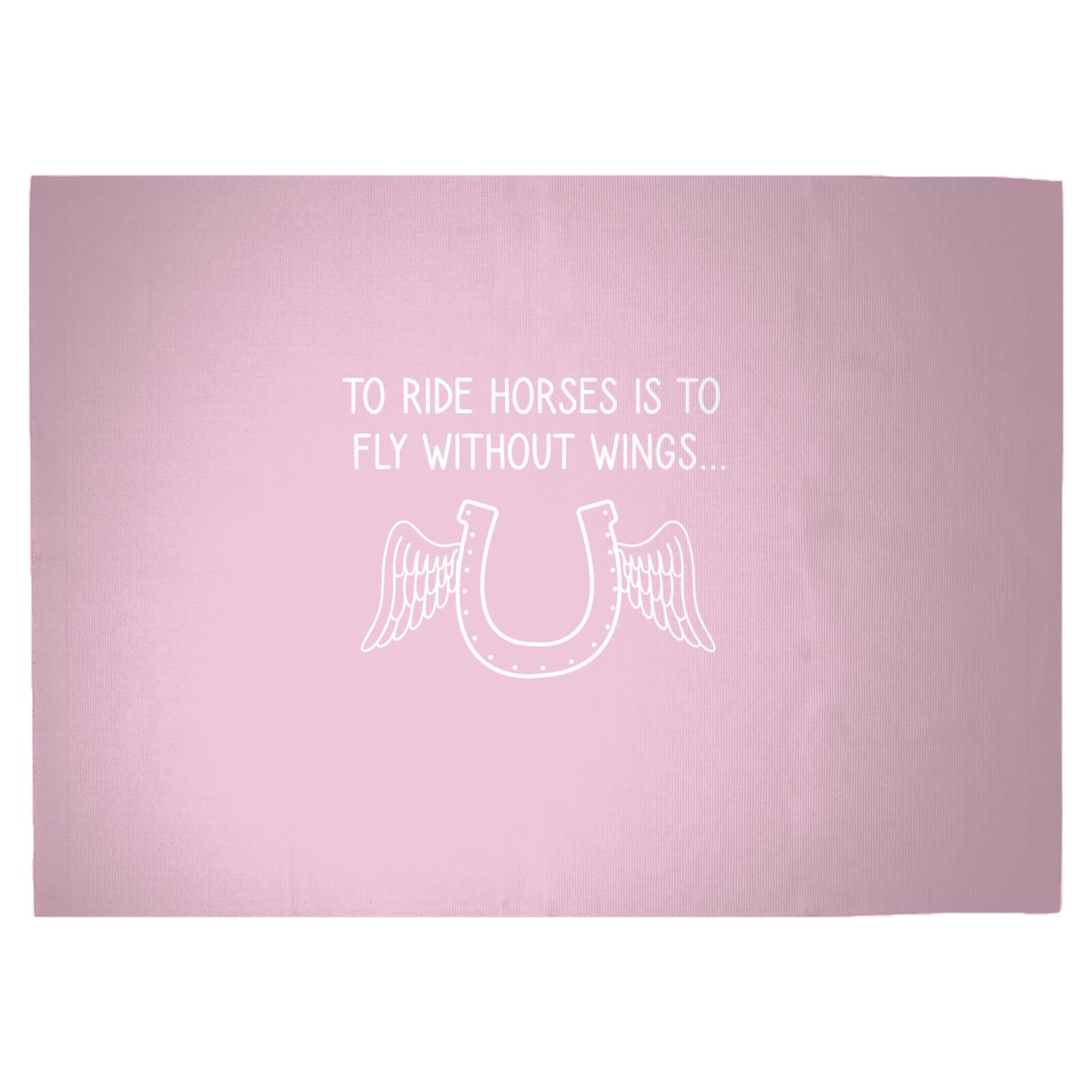 To Ride Horses Is To Fly Without Wings Woven Rug - Large