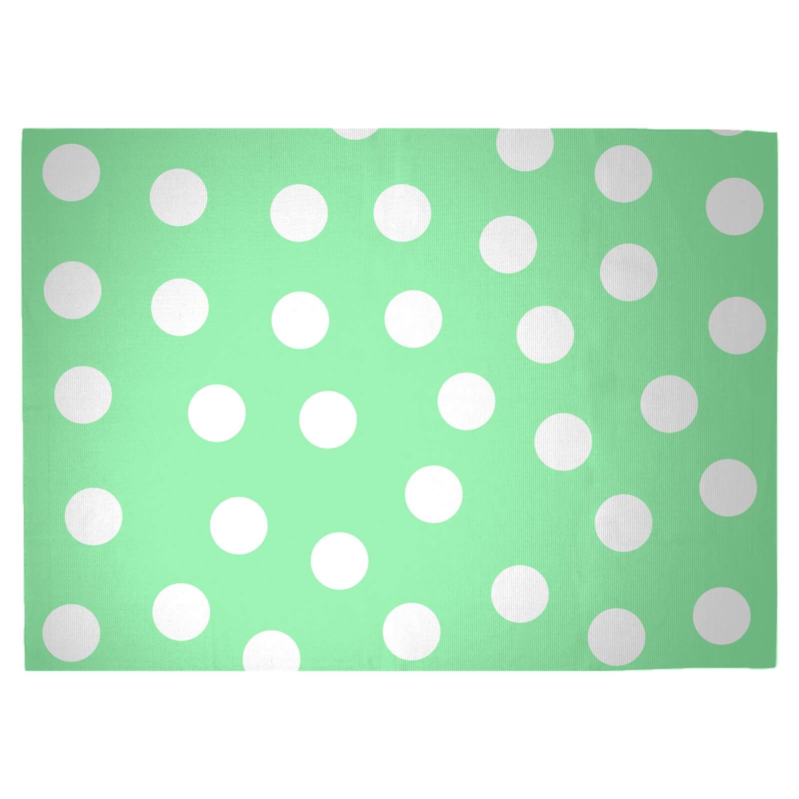 Mint Polka Dots Woven Rug - Large