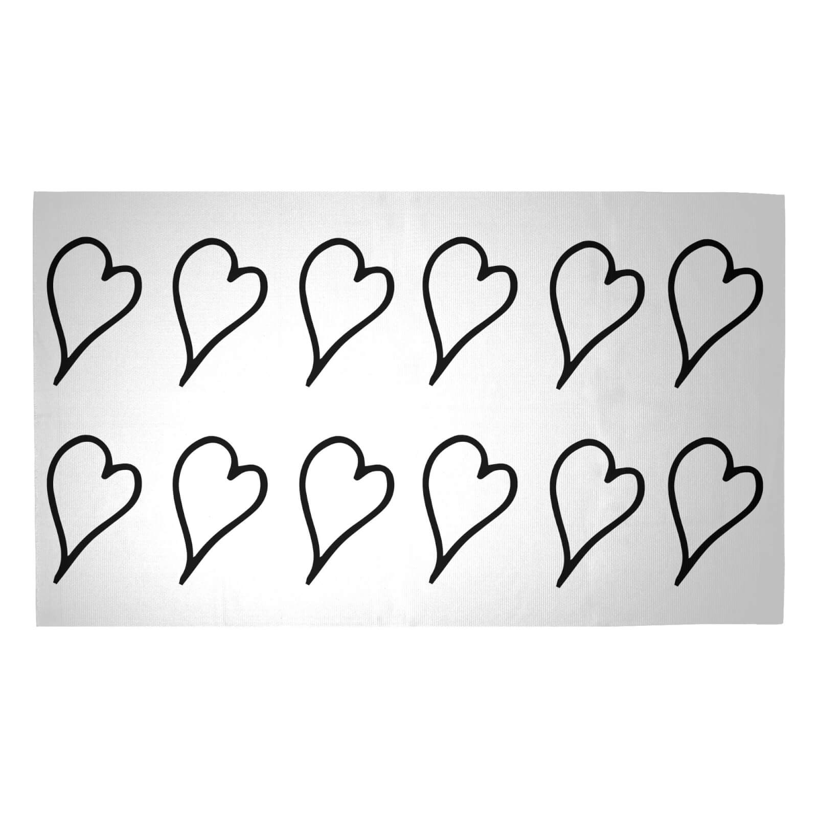 Hearts Woven Rug - Medium