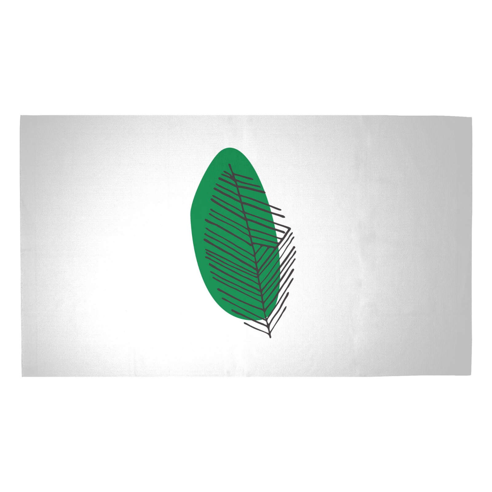 Slanted Leaf Woven Rug - Medium