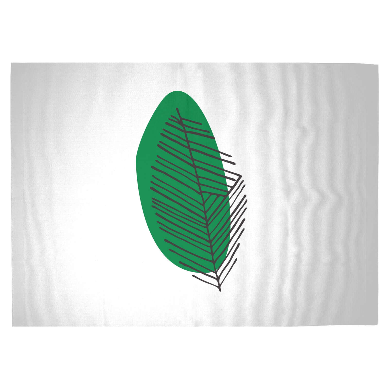 Slanted Leaf Woven Rug - Large