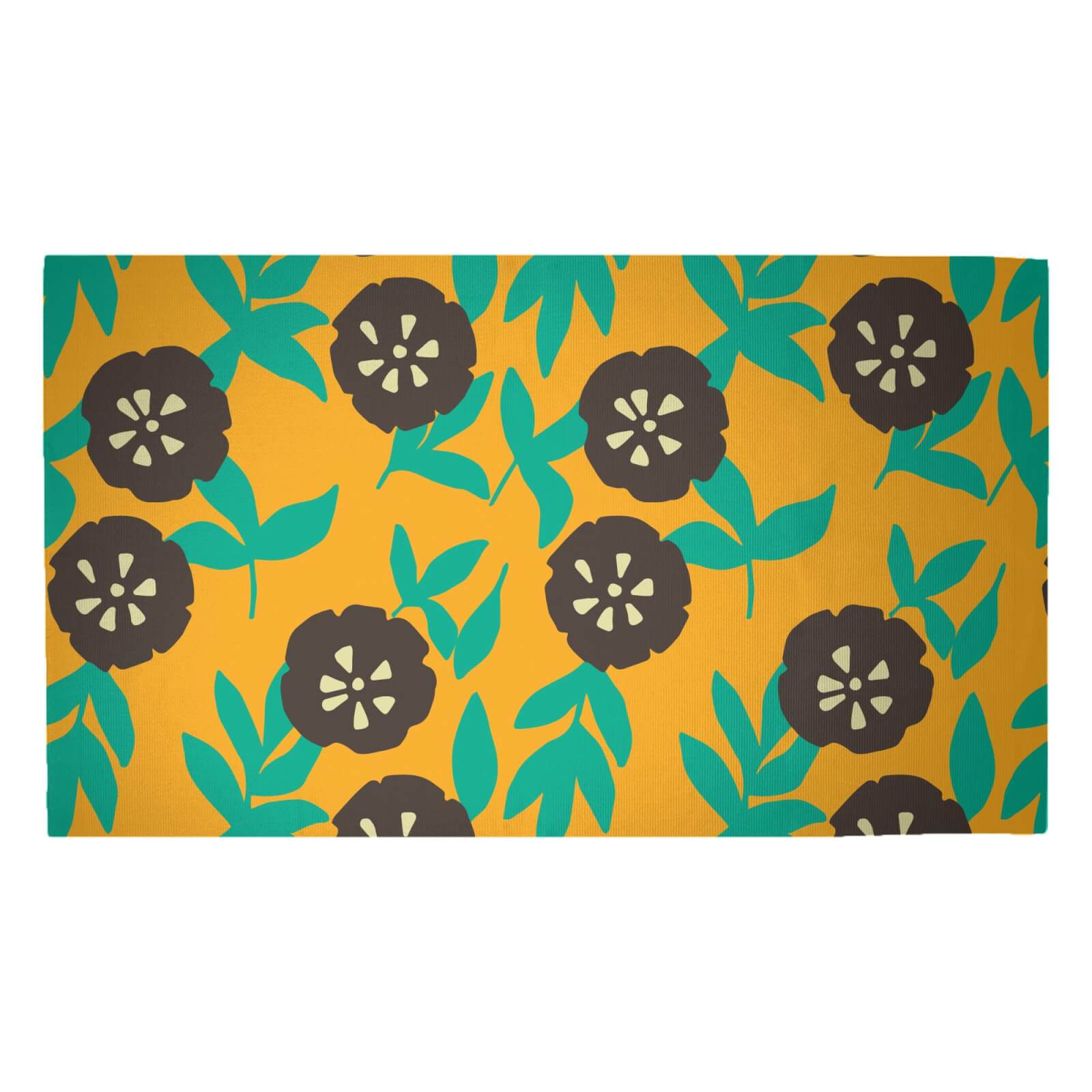 Retro Pansy Woven Rug - Medium