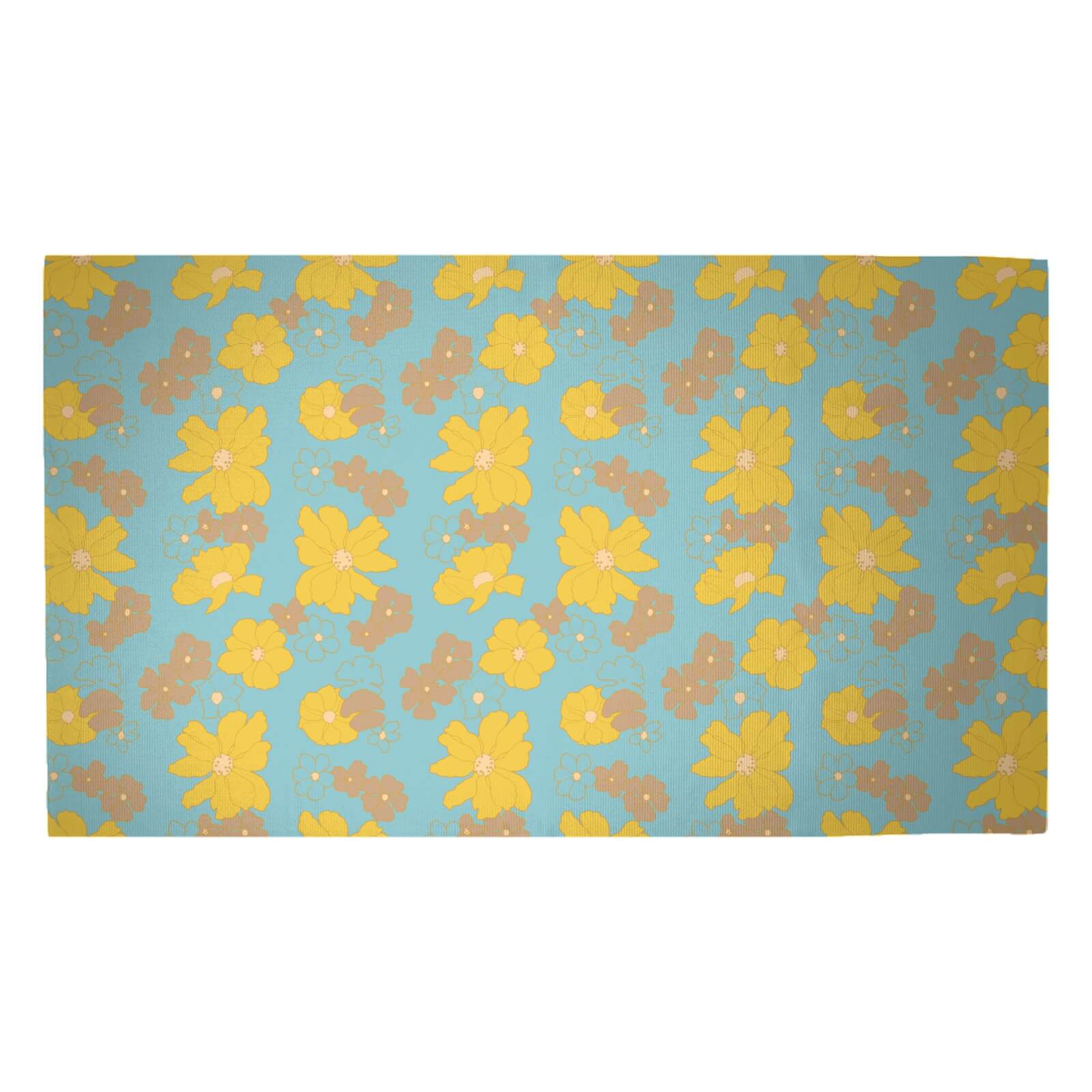 60s Floral Woven Rug - Medium