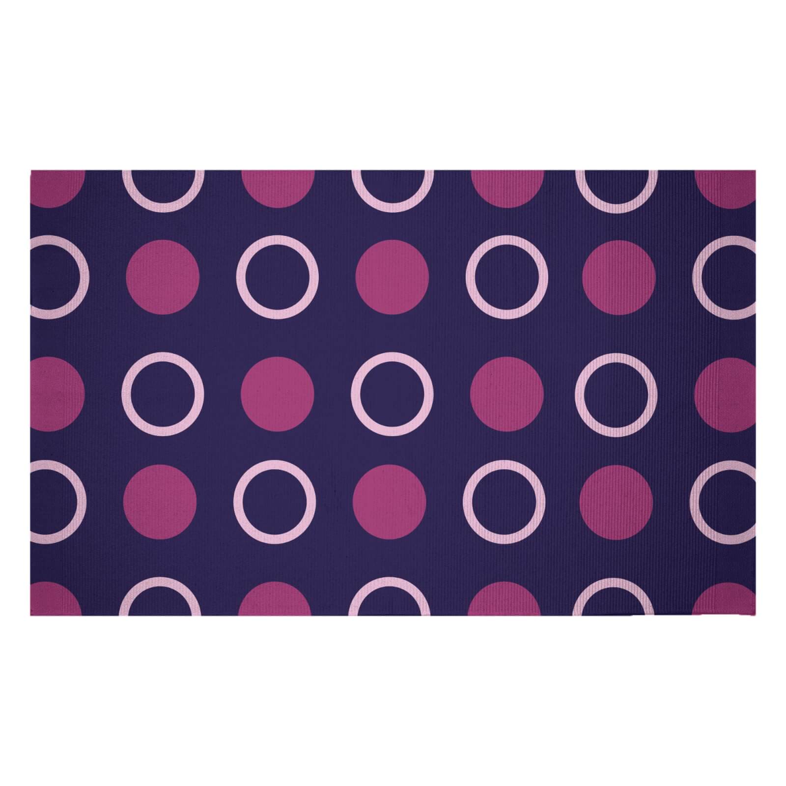 Mixed Circles Woven Rug - Small