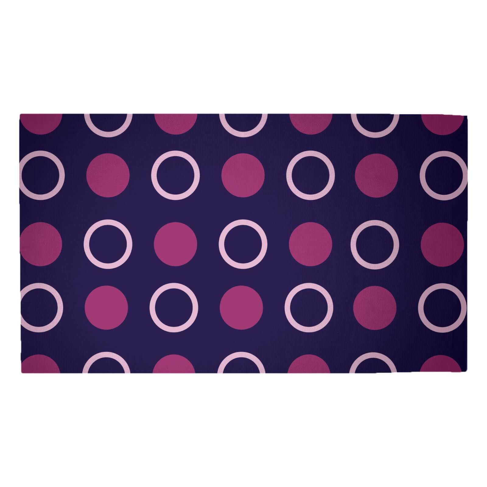 Mixed Circles Woven Rug - Medium