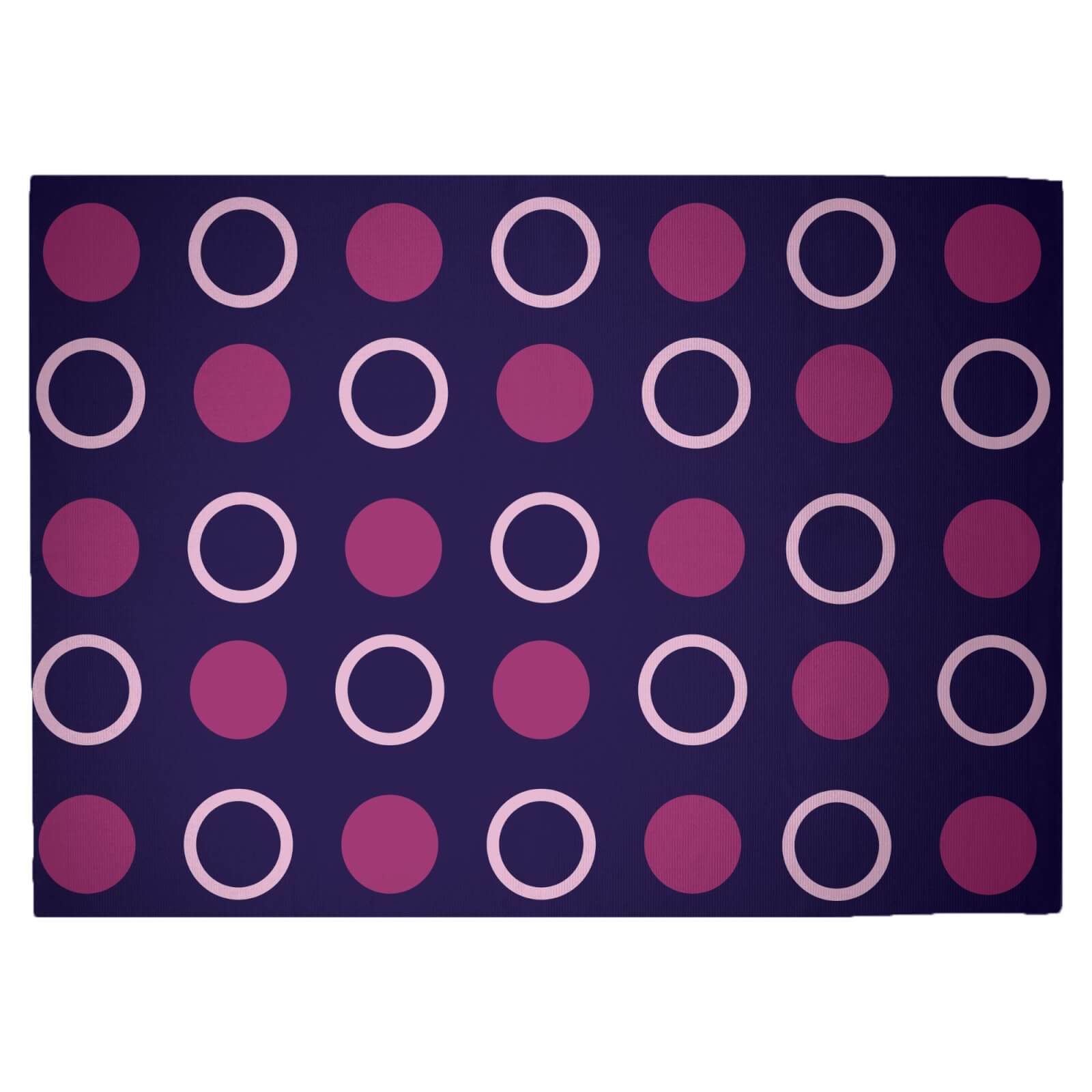 Mixed Circles Woven Rug - Large