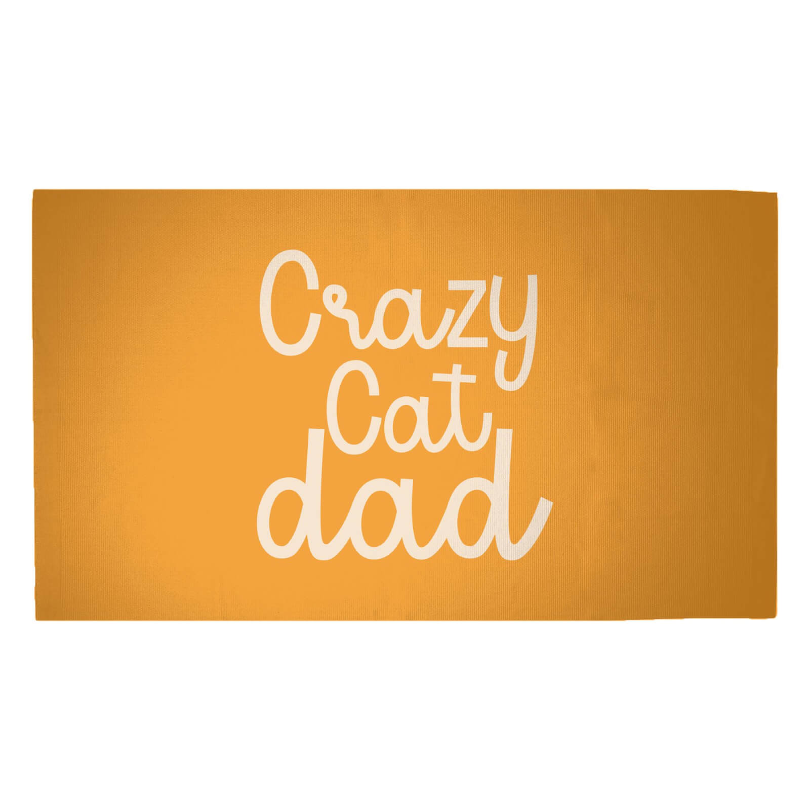 Crazy Cat Dad Woven Rug - Medium