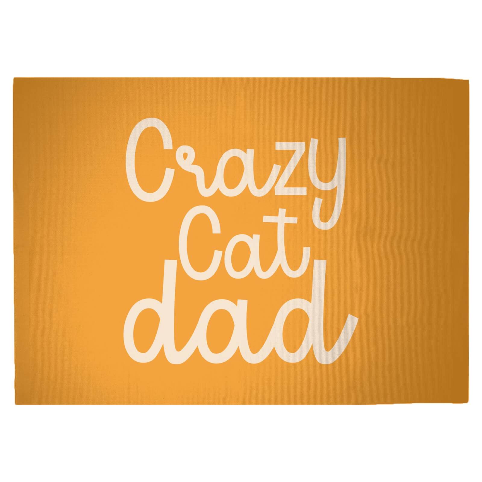 Crazy Cat Dad Woven Rug - Large