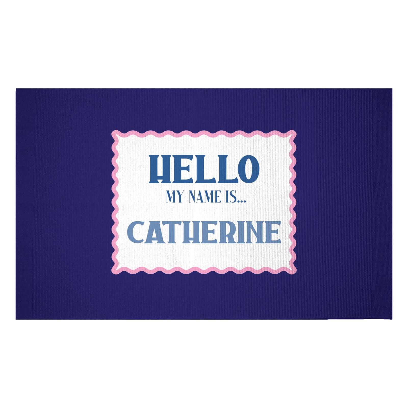 Hello My Name Is Catherine Woven Rug - Small