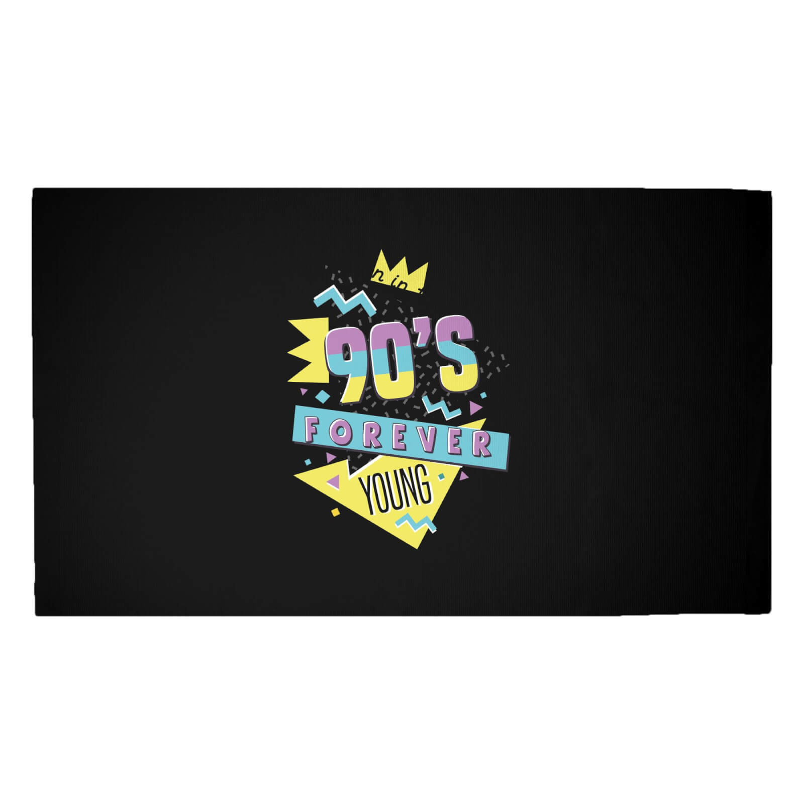 Born In The 90s Forever Young Graphic Woven Rug - Medium