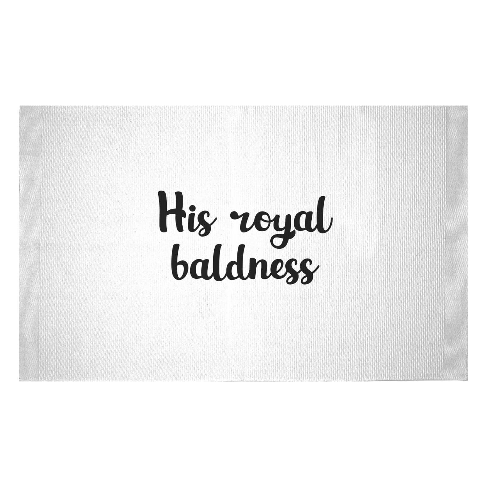 His Royal Baldness Woven Rug - Small