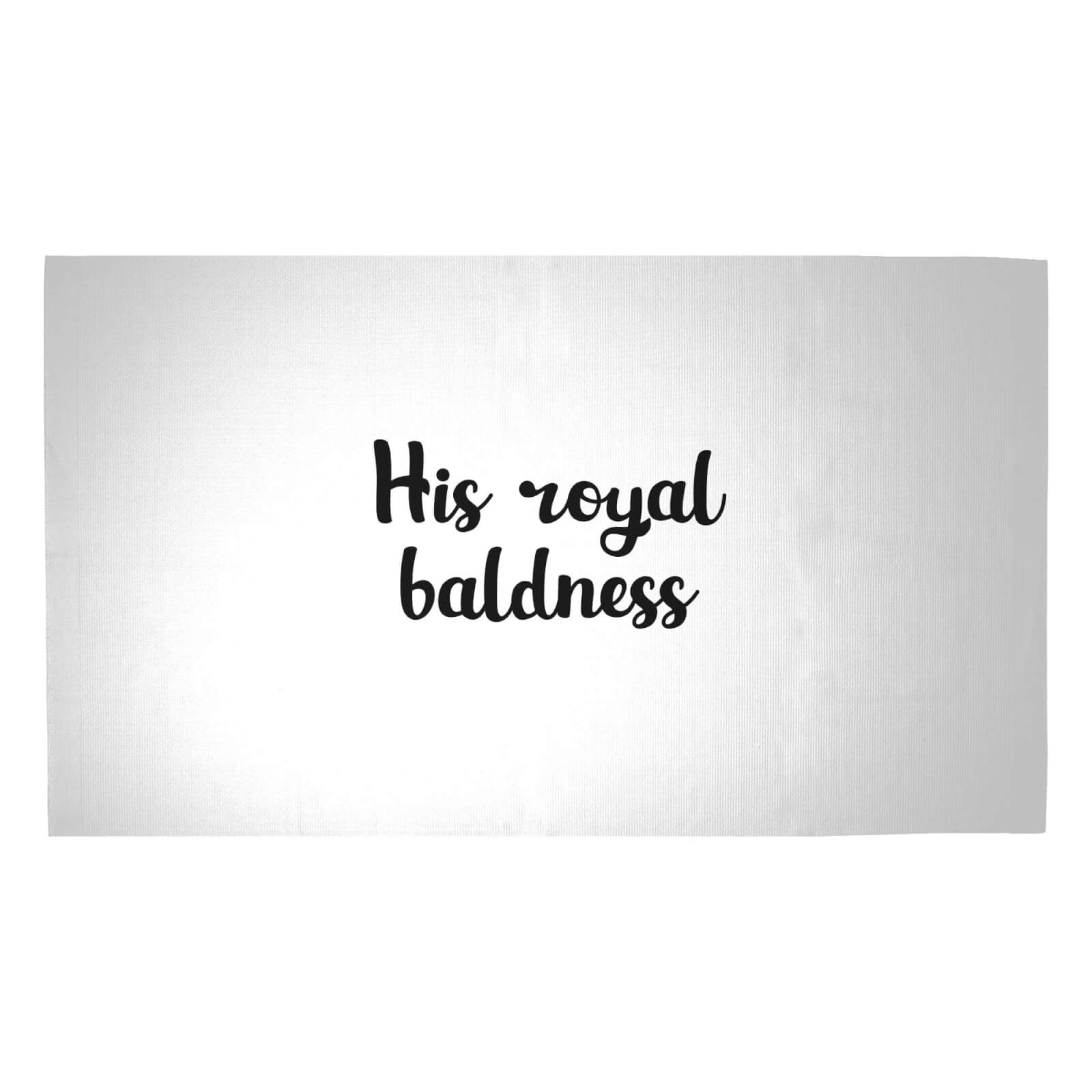 His Royal Baldness Woven Rug - Medium