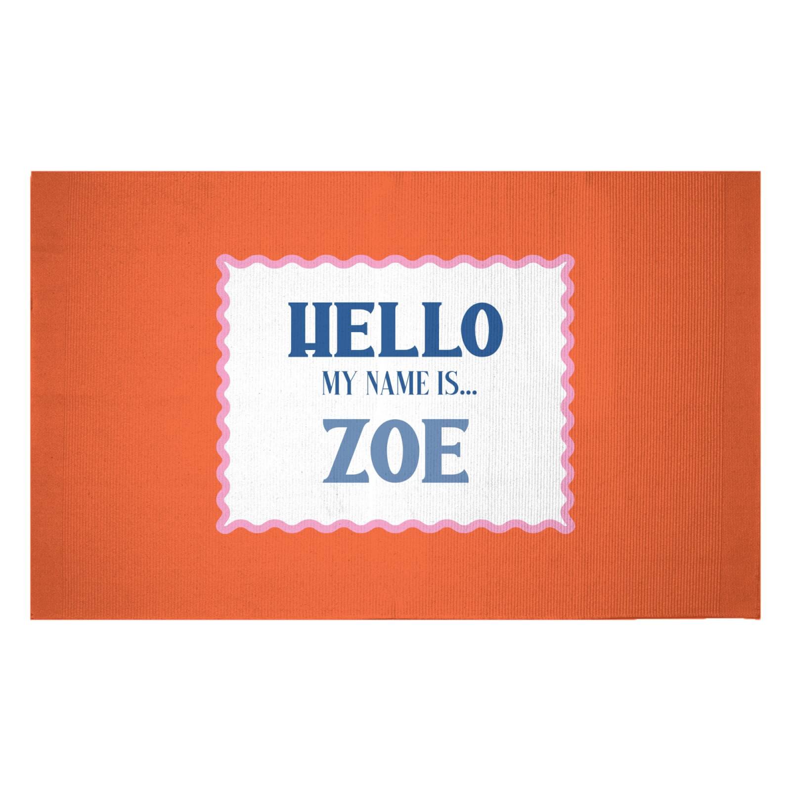 Hello, My Name Is Zoe Woven Rug - Small