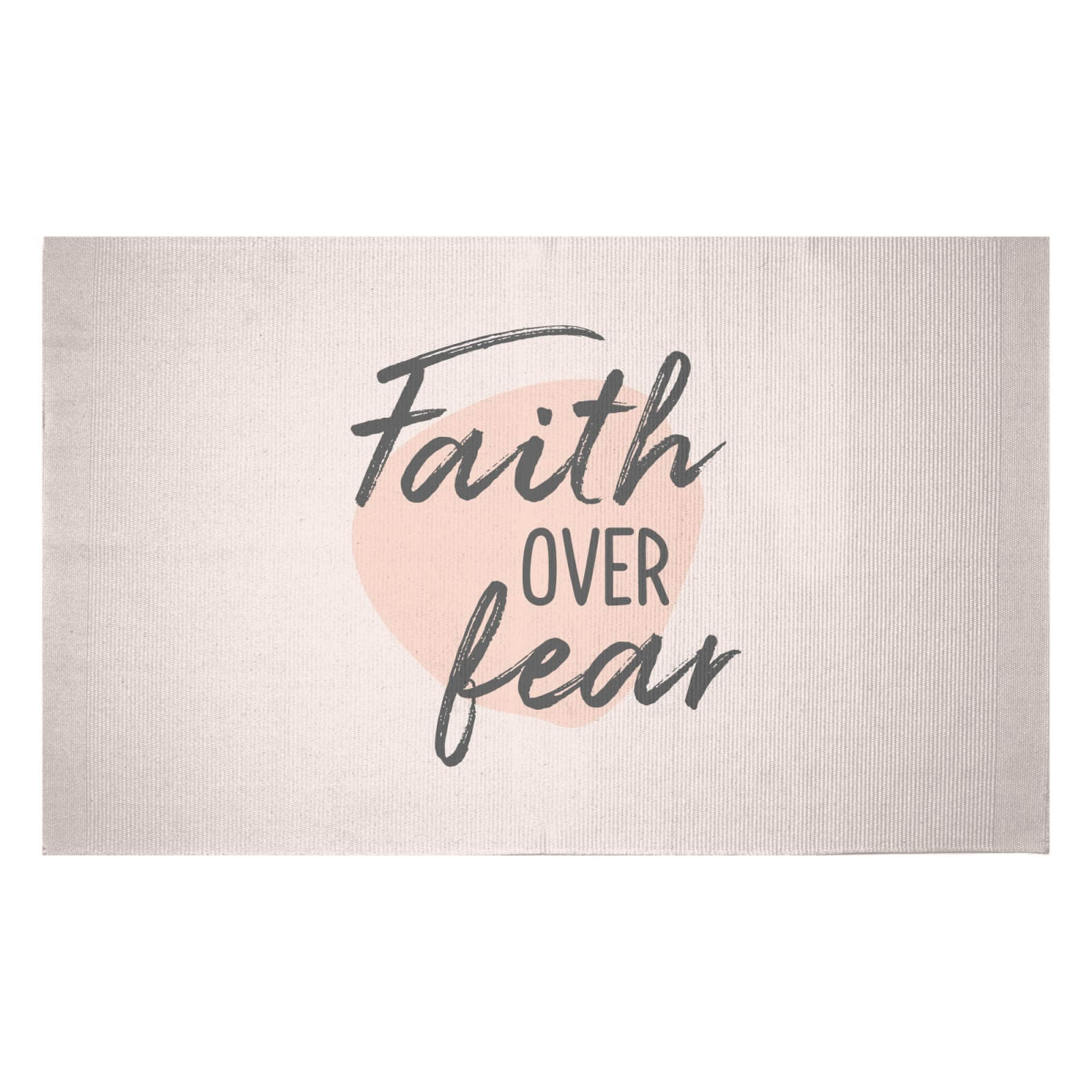 Faith Over Fear Woven Rug - Small