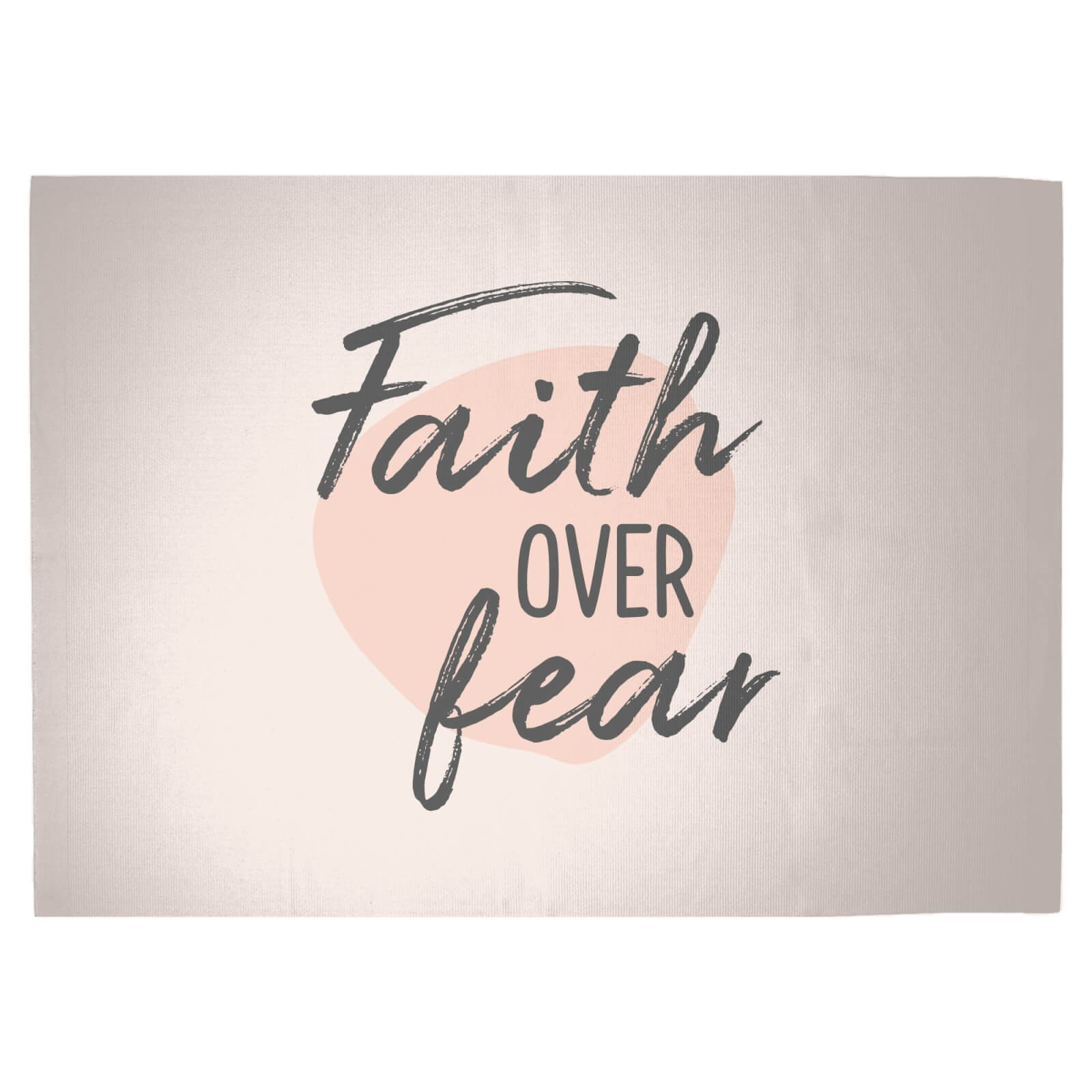 Faith Over Fear Woven Rug - Large