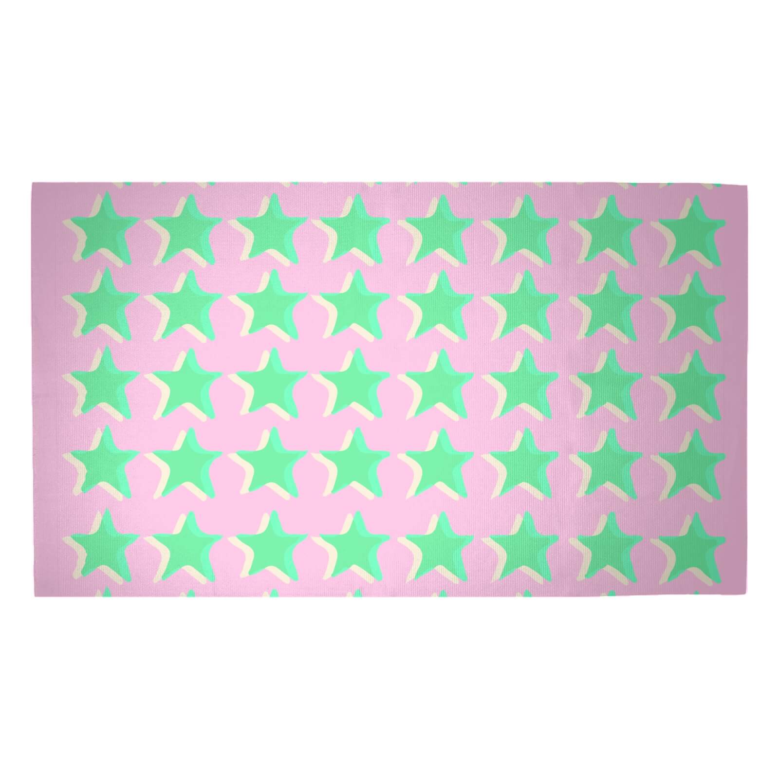 Riso Print Stars Woven Rug - Medium