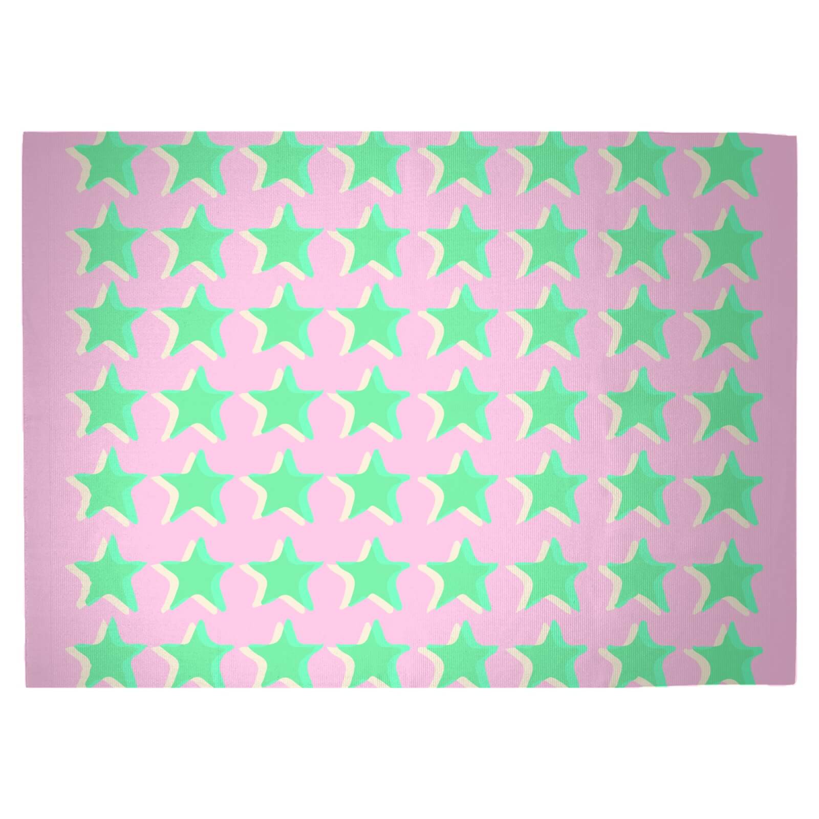 Riso Print Stars Woven Rug - Large