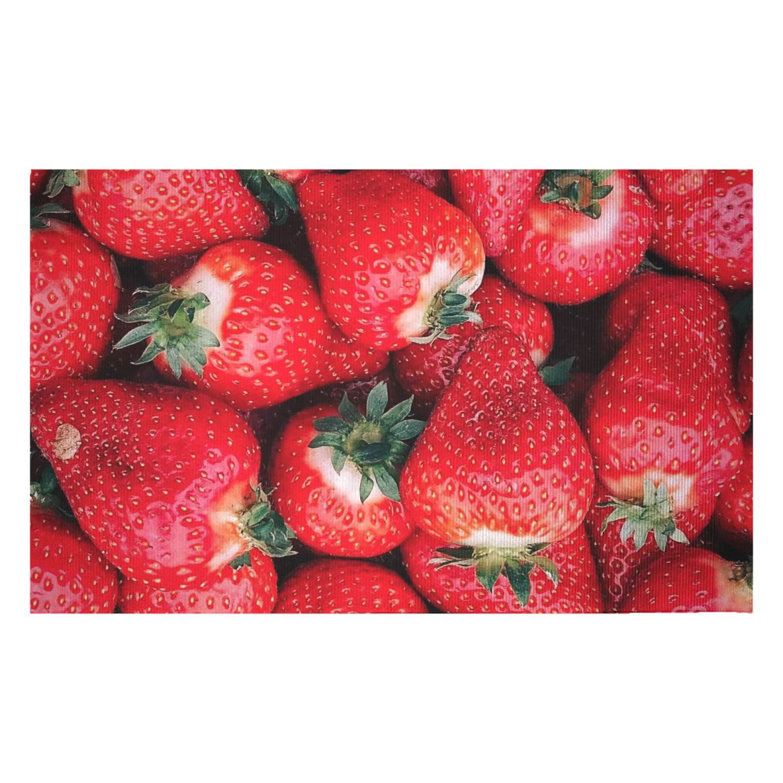 Strawberries Woven Rug - Small
