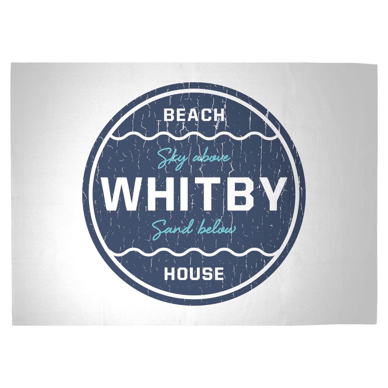 Whitby Beach Badge Woven Rug - Large