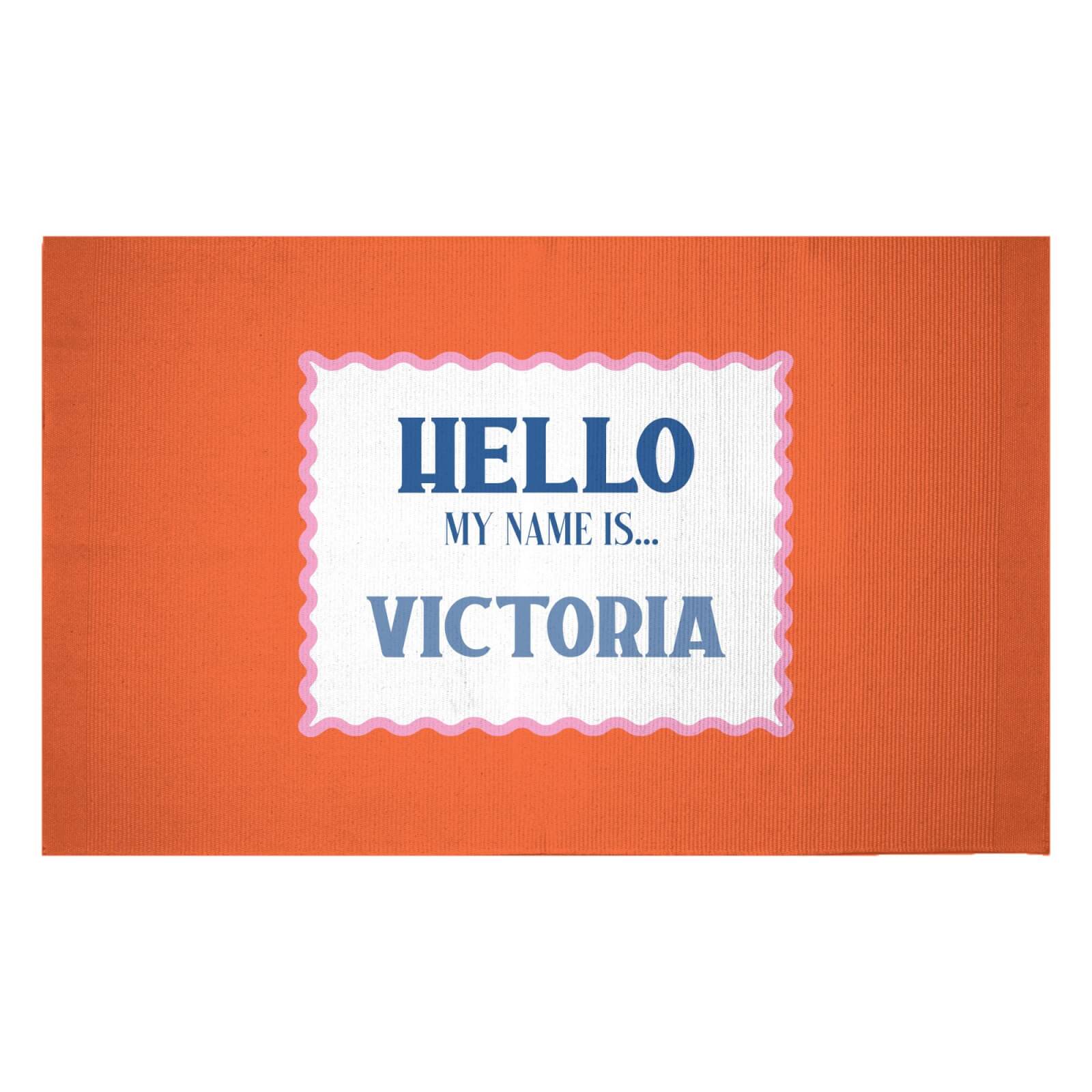 Hello, My Name Is Victoria Woven Rug - Small