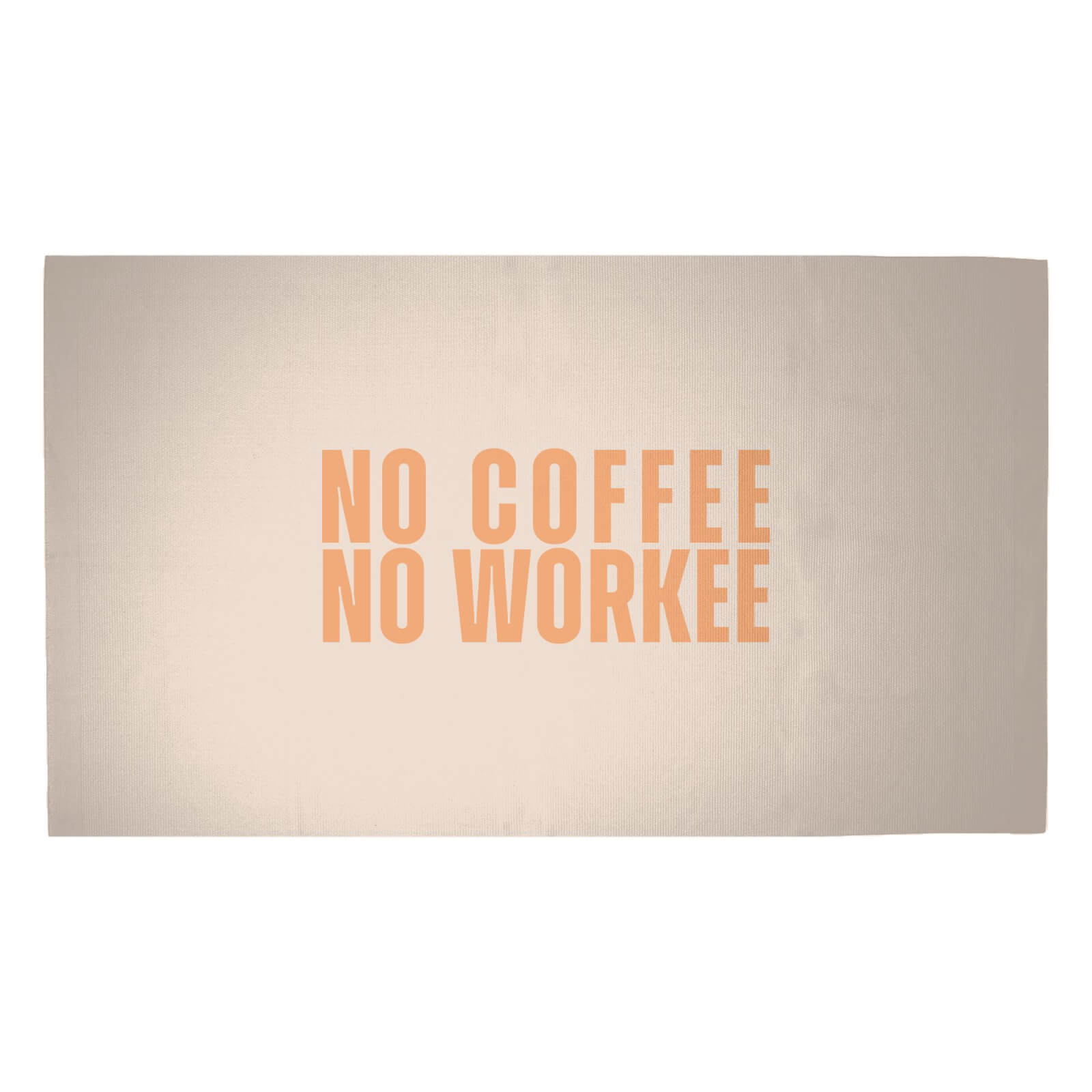 No Coffee No Workee Woven Rug - Medium