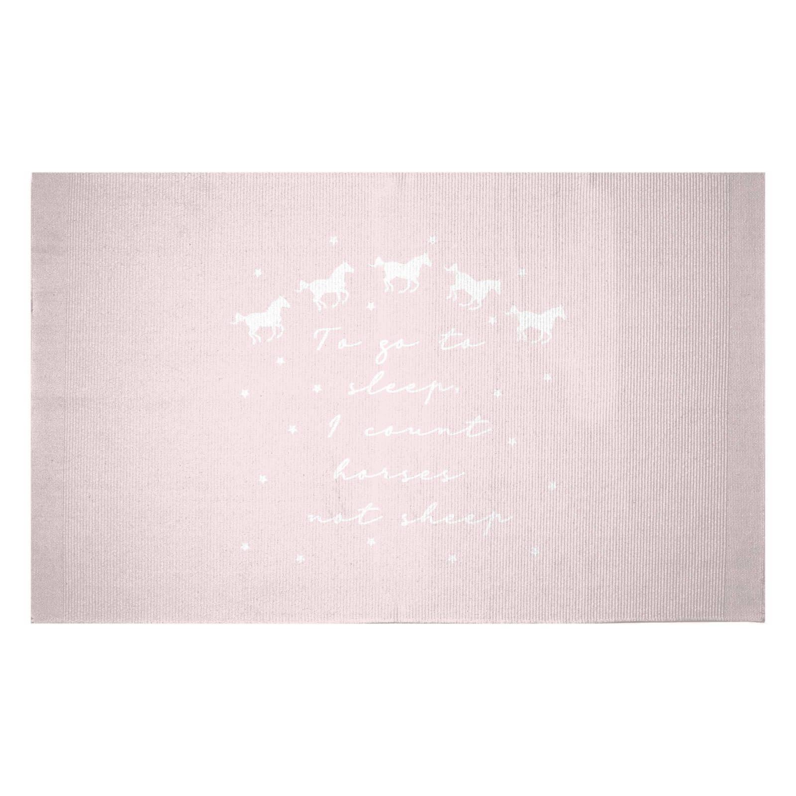 To Go To Sleep I Count Horses Not Sheep Woven Rug - Small