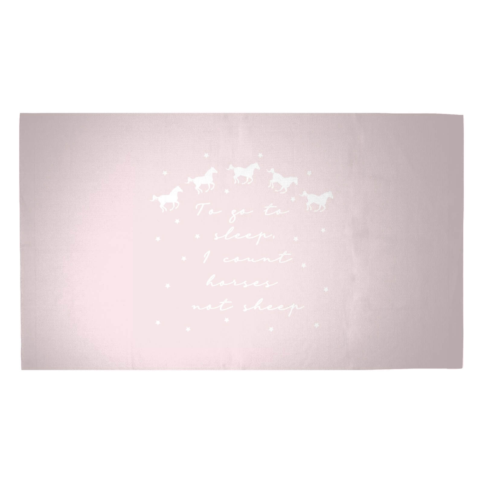 To Go To Sleep I Count Horses Not Sheep Woven Rug - Medium