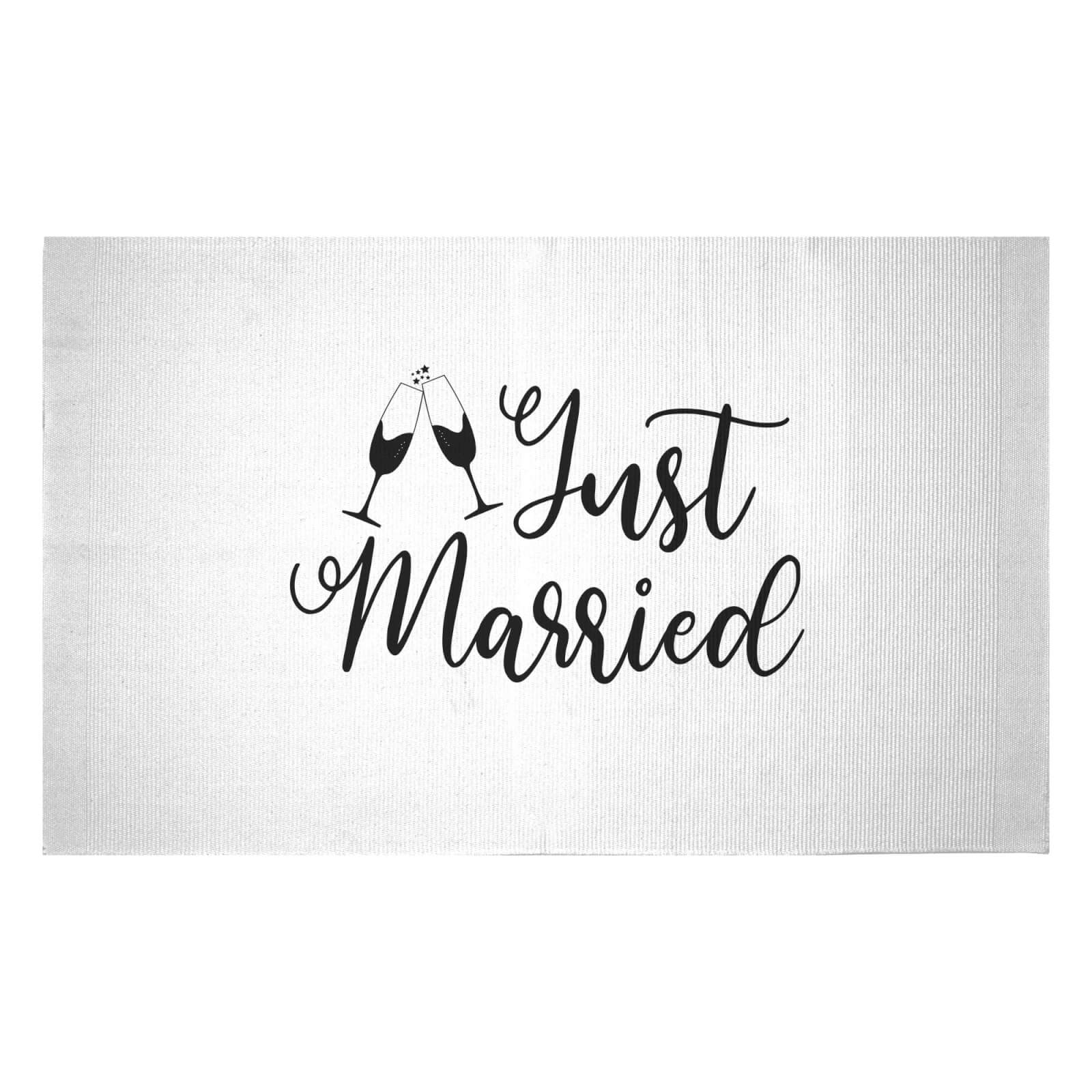 Just Married Signature Woven Rug - Small