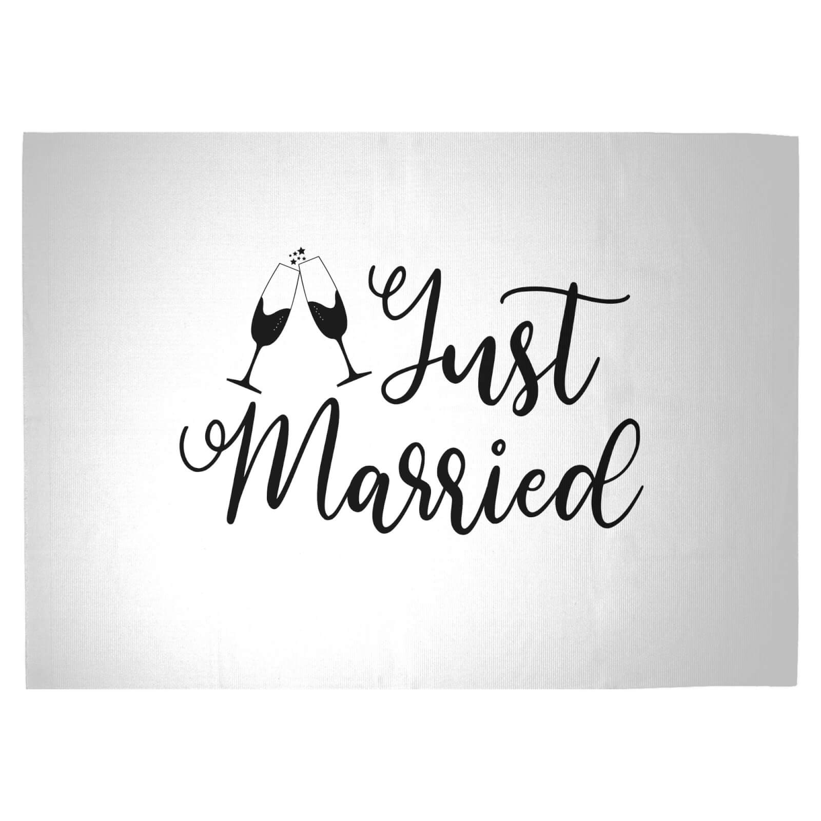 Just Married Signature Woven Rug - Large