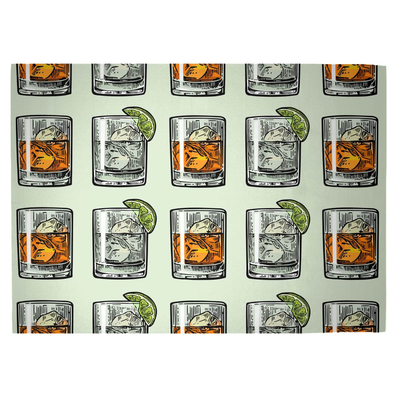 Whisky And Vodka Woven Rug - Large