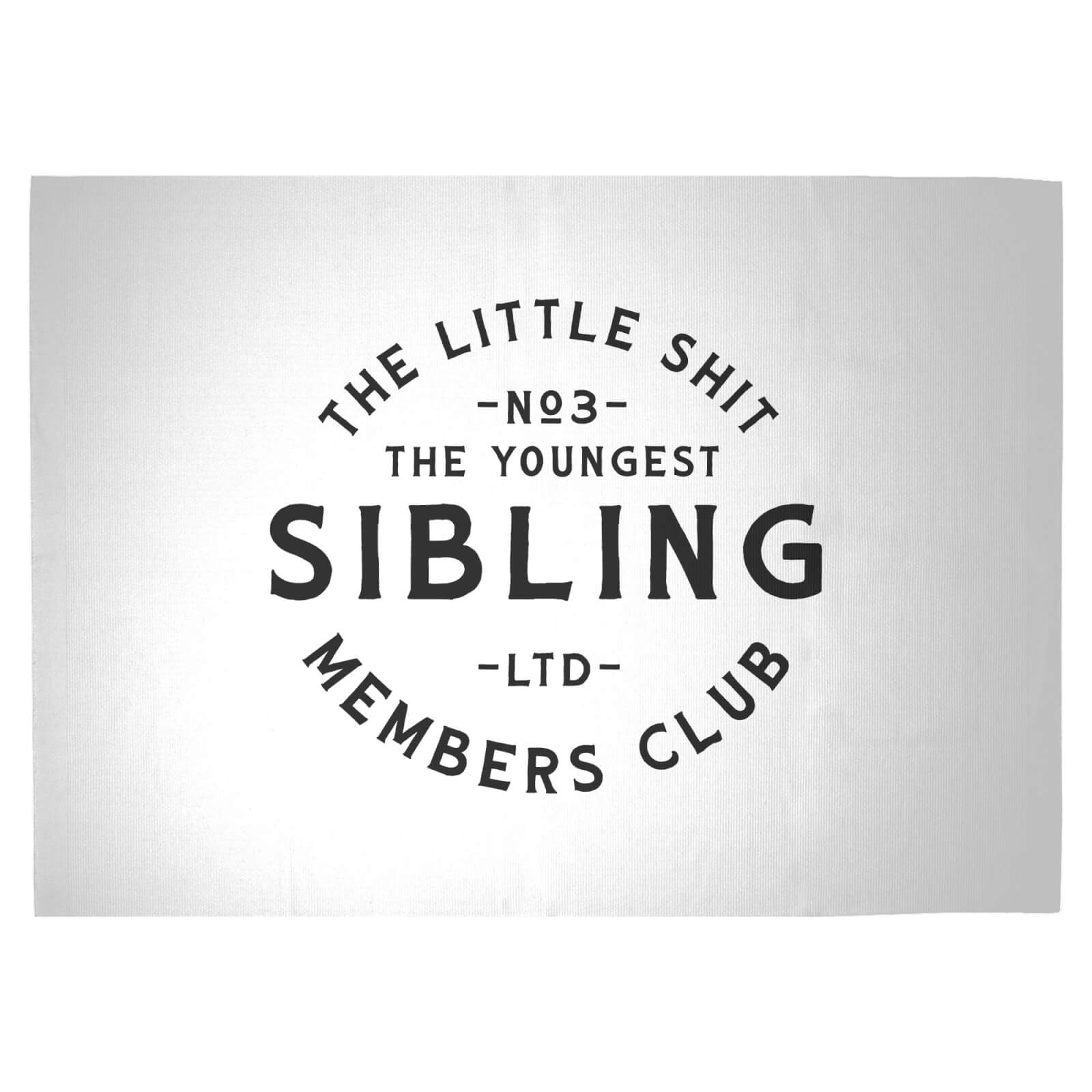 The Youngest Sibling Little Shit Woven Rug - Large