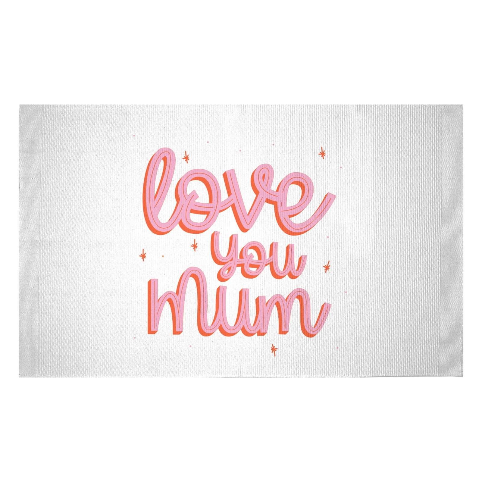 Love You Mum Woven Rug - Small