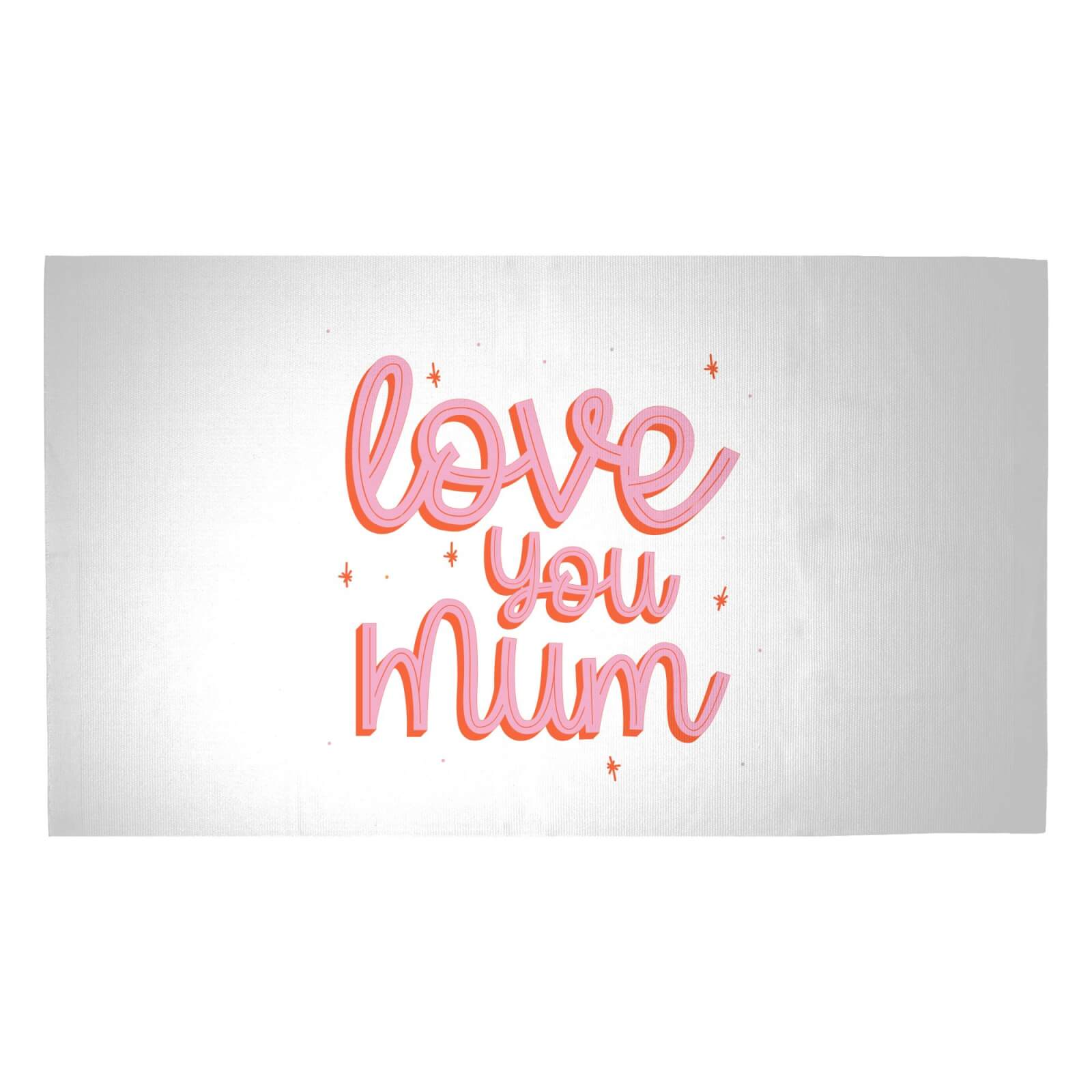 Love You Mum Woven Rug - Medium
