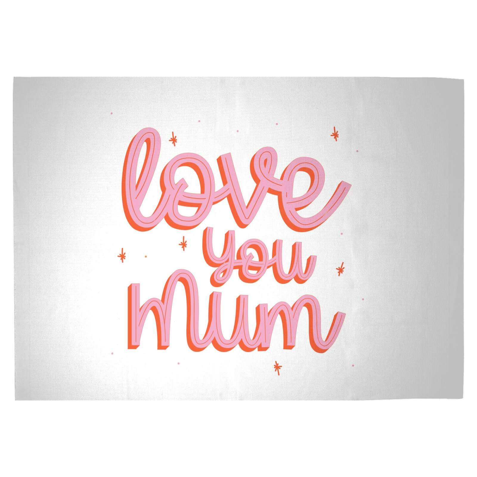 Love You Mum Woven Rug - Large