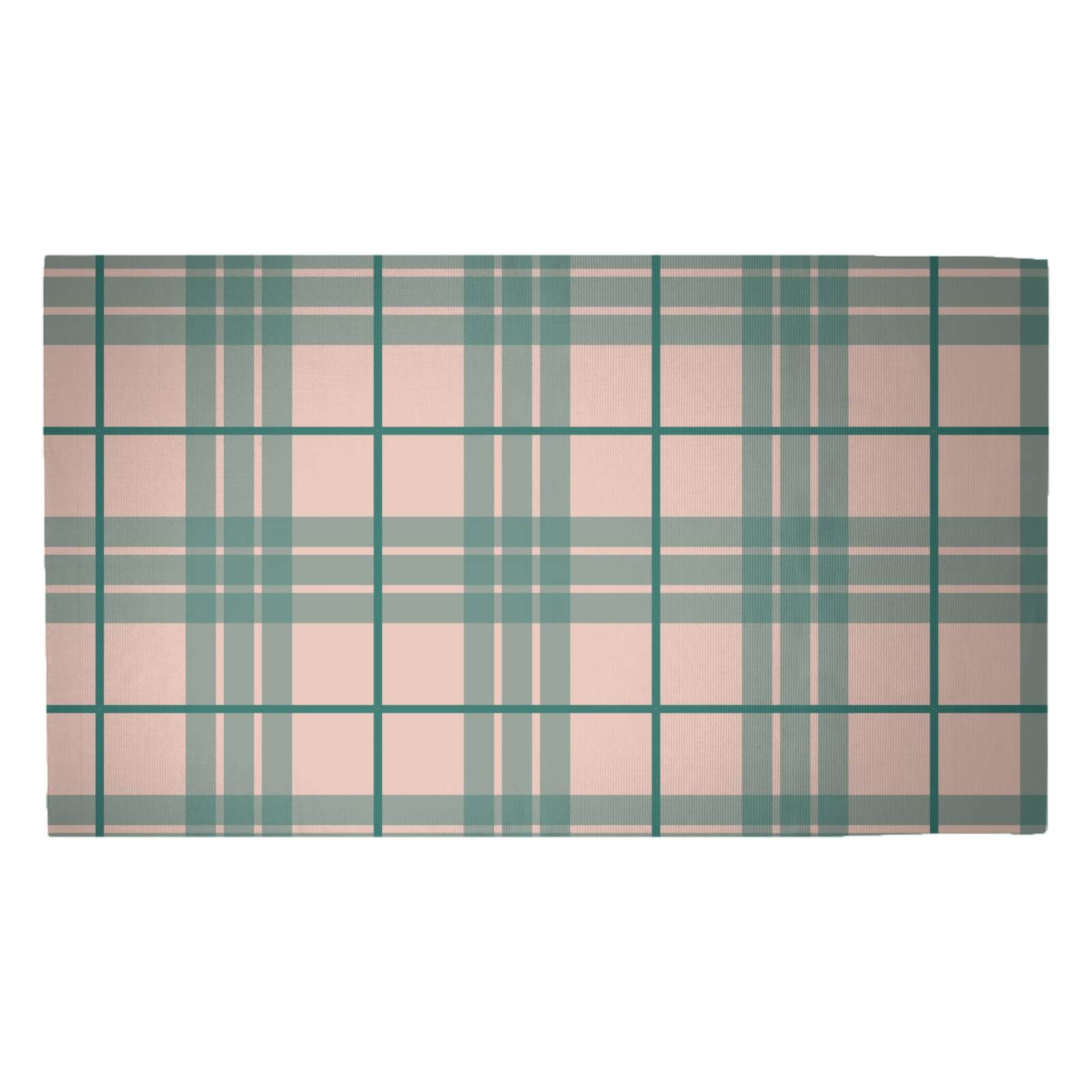 Pretty Tartan Woven Rug - Medium