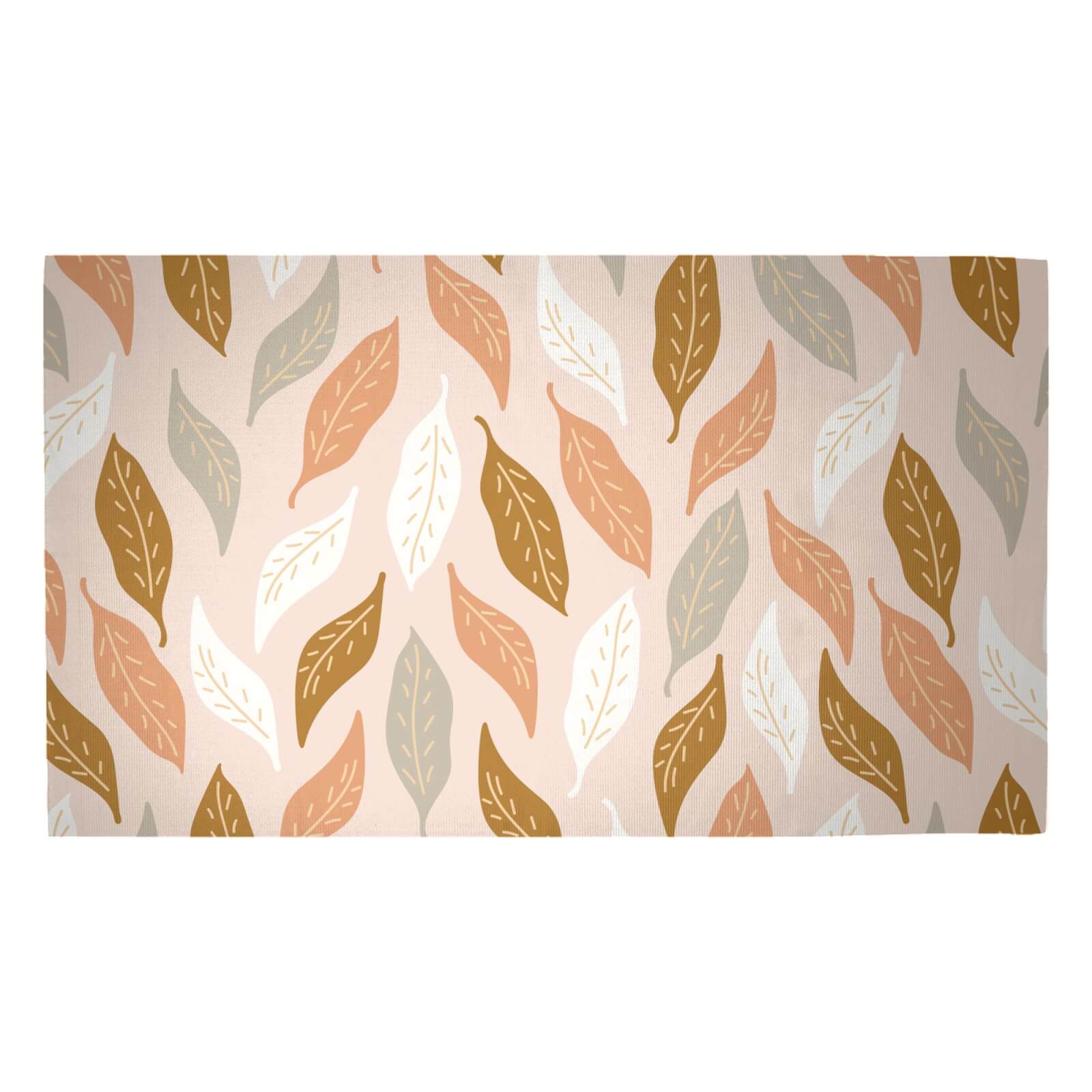 Retro Leaves Woven Rug - Medium