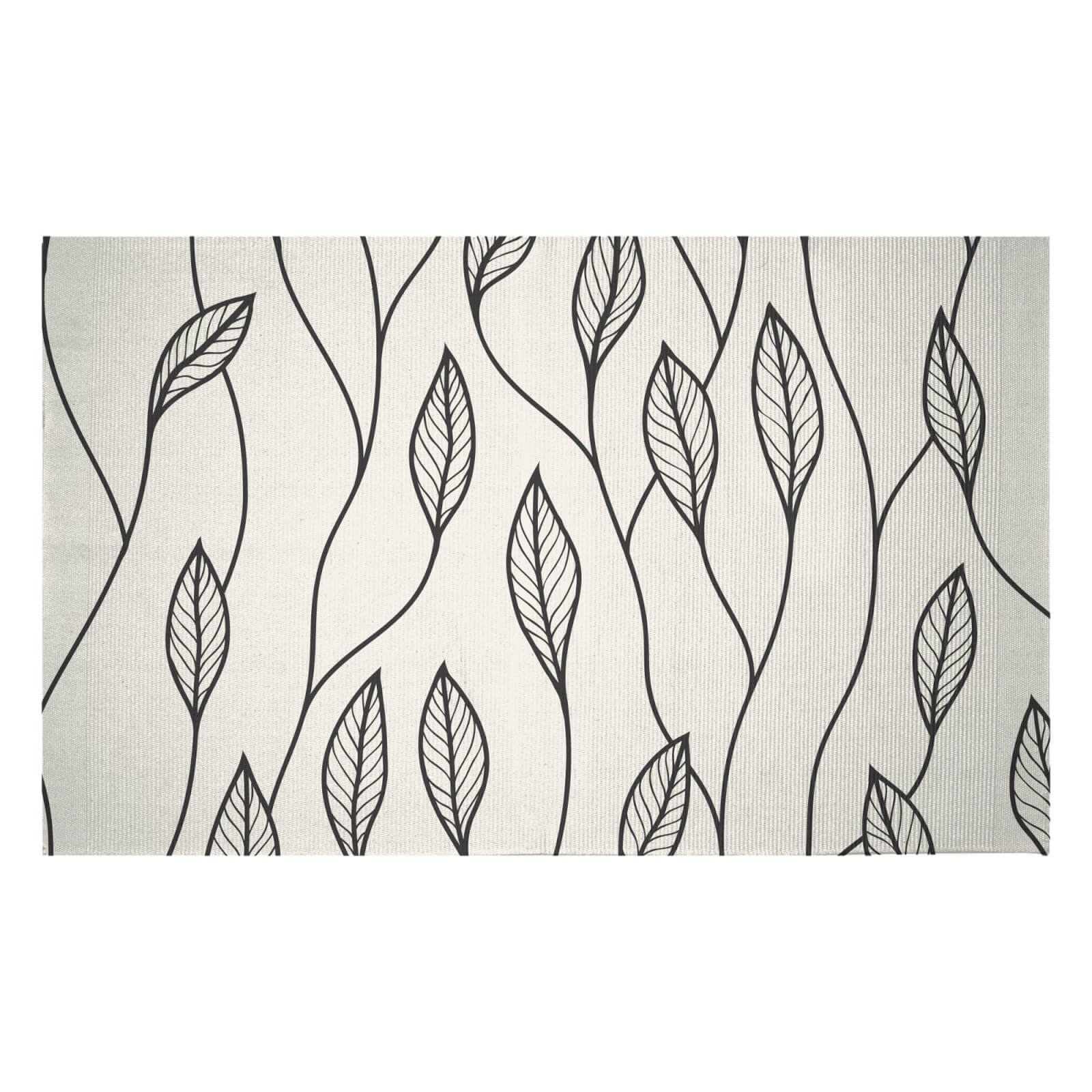 Entwined Leaves Woven Rug - Small