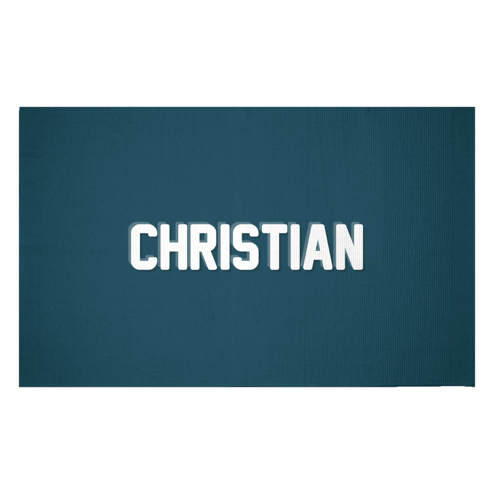 Embossed Christian Woven Rug - Small